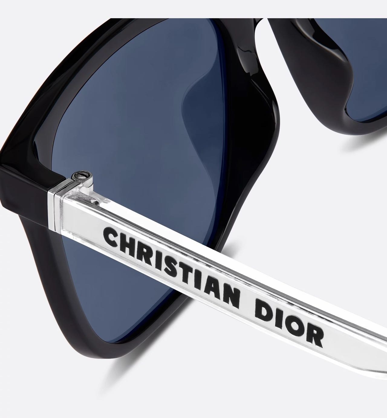 Christian Dior Transparent Sunglasses with Oblique Pattern