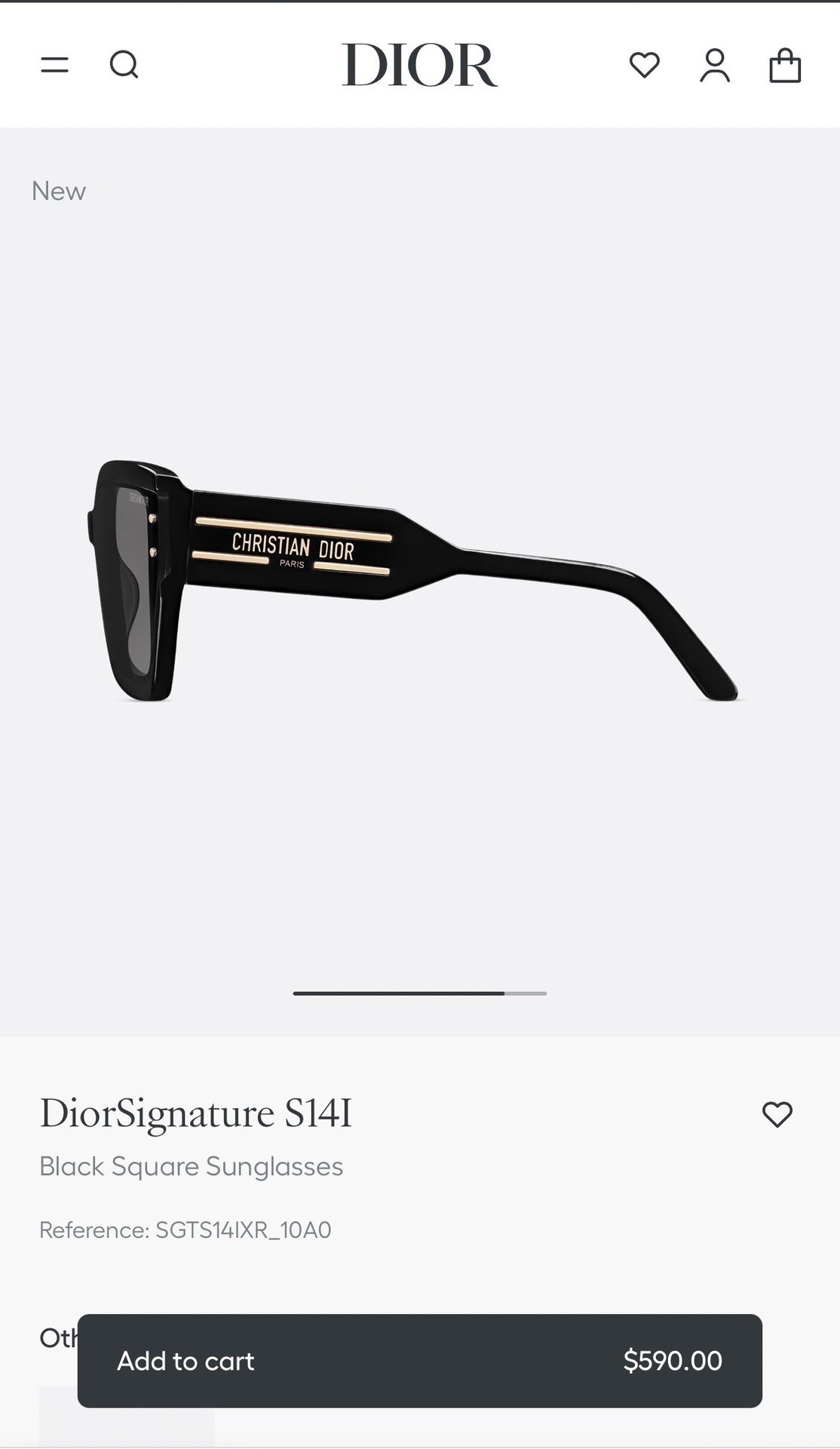 DiorSignature S14I Black Square Sunglasses – Luxury Eyewear