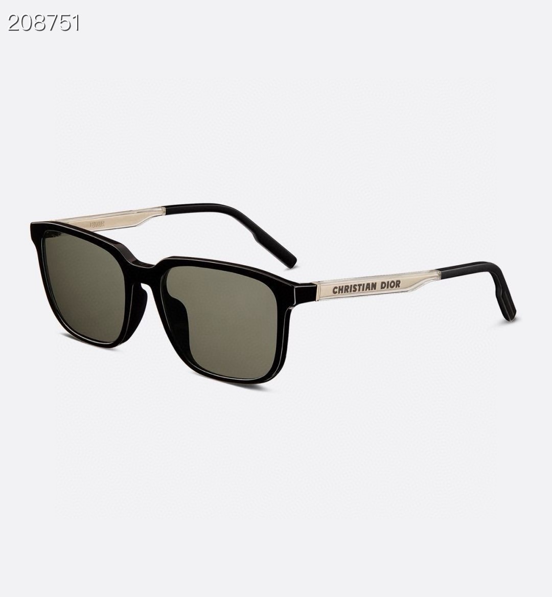 Christian Dior Transparent Square Sunglasses – Silver Mirror