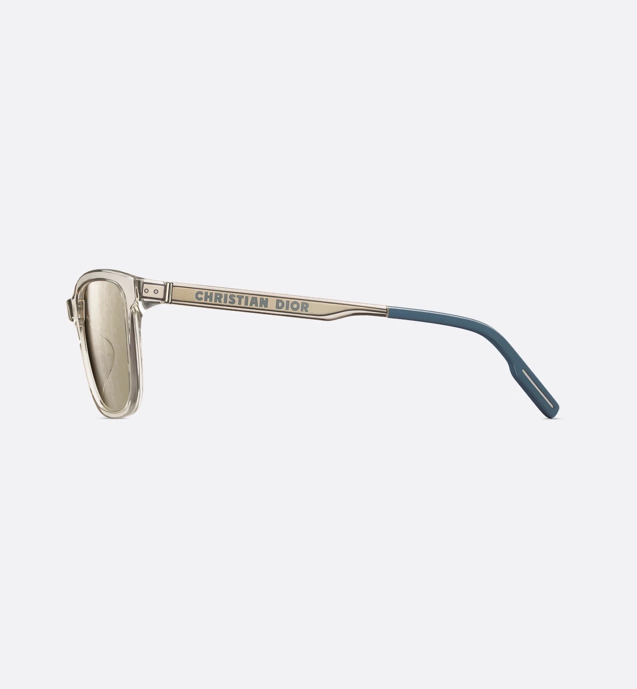 Dior Oblique Sunglasses in Transparent Champagne & Blue
