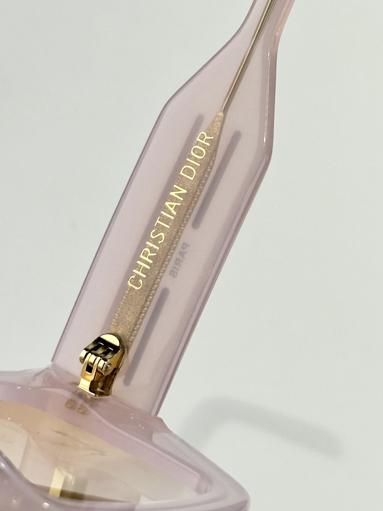 DiorSignature S14I Transparent Pink Square Sunglasses