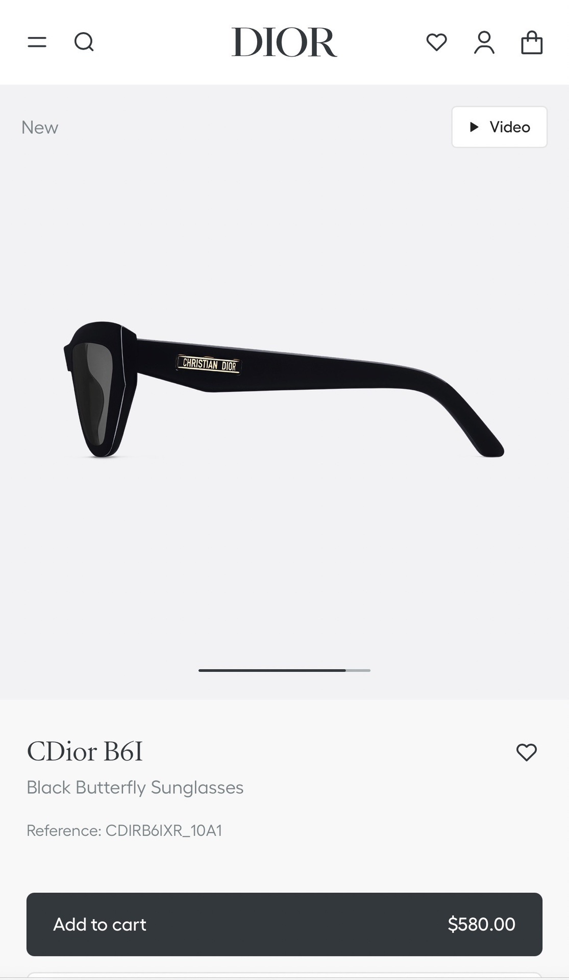 cdior Dior Black Butterfly Sunglasses – Dior CDior B6I Black Butterfly
