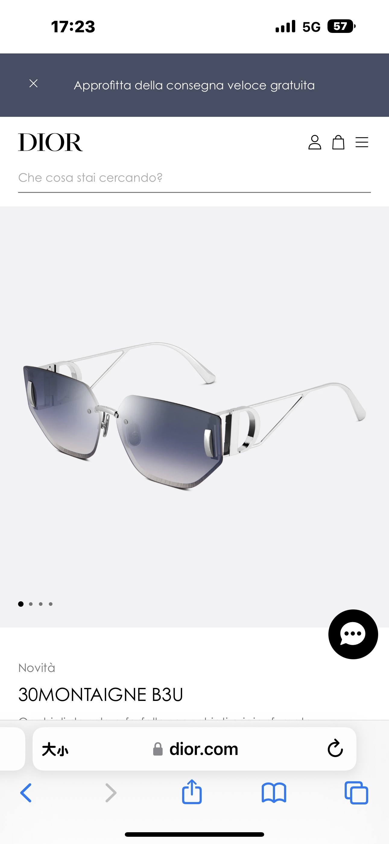 Luxury Rimless Shield Sunglasses – Geometric Blue Lenses