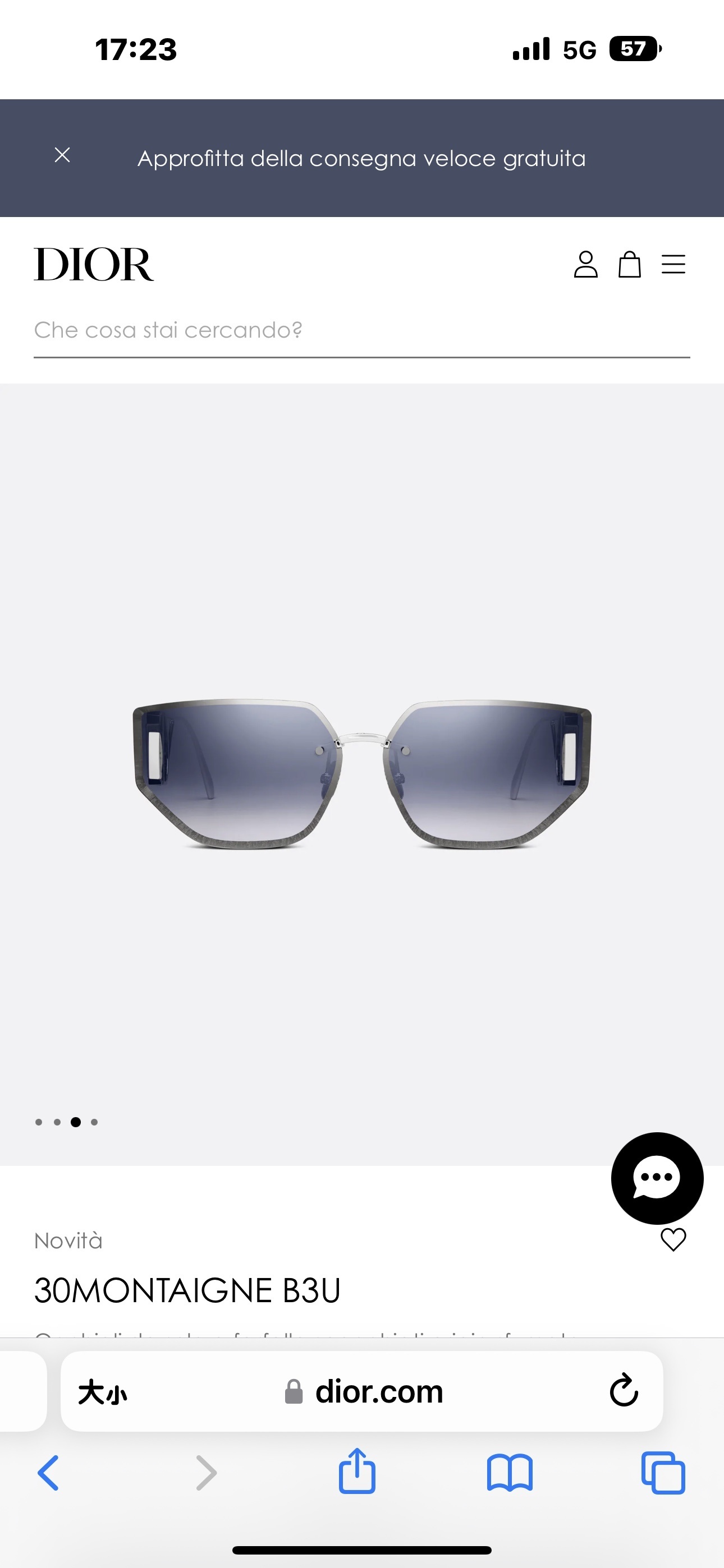 Luxury Rimless Shield Sunglasses – Geometric Blue Lenses