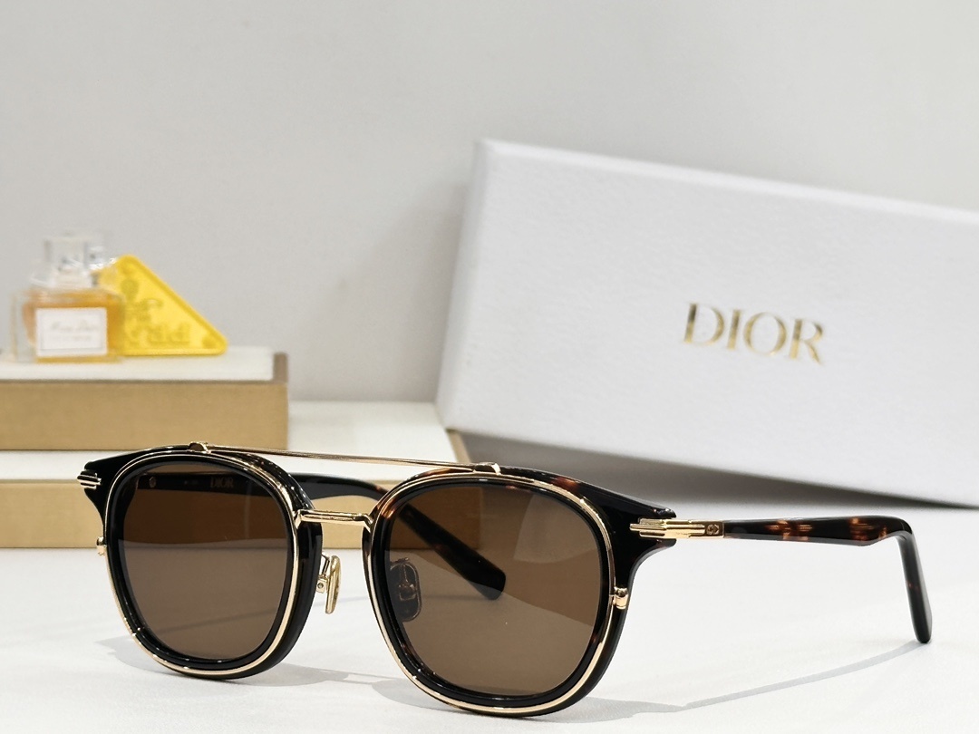 Dior Luxury Square Sunglasses – Designer Double Bridge Eyewear