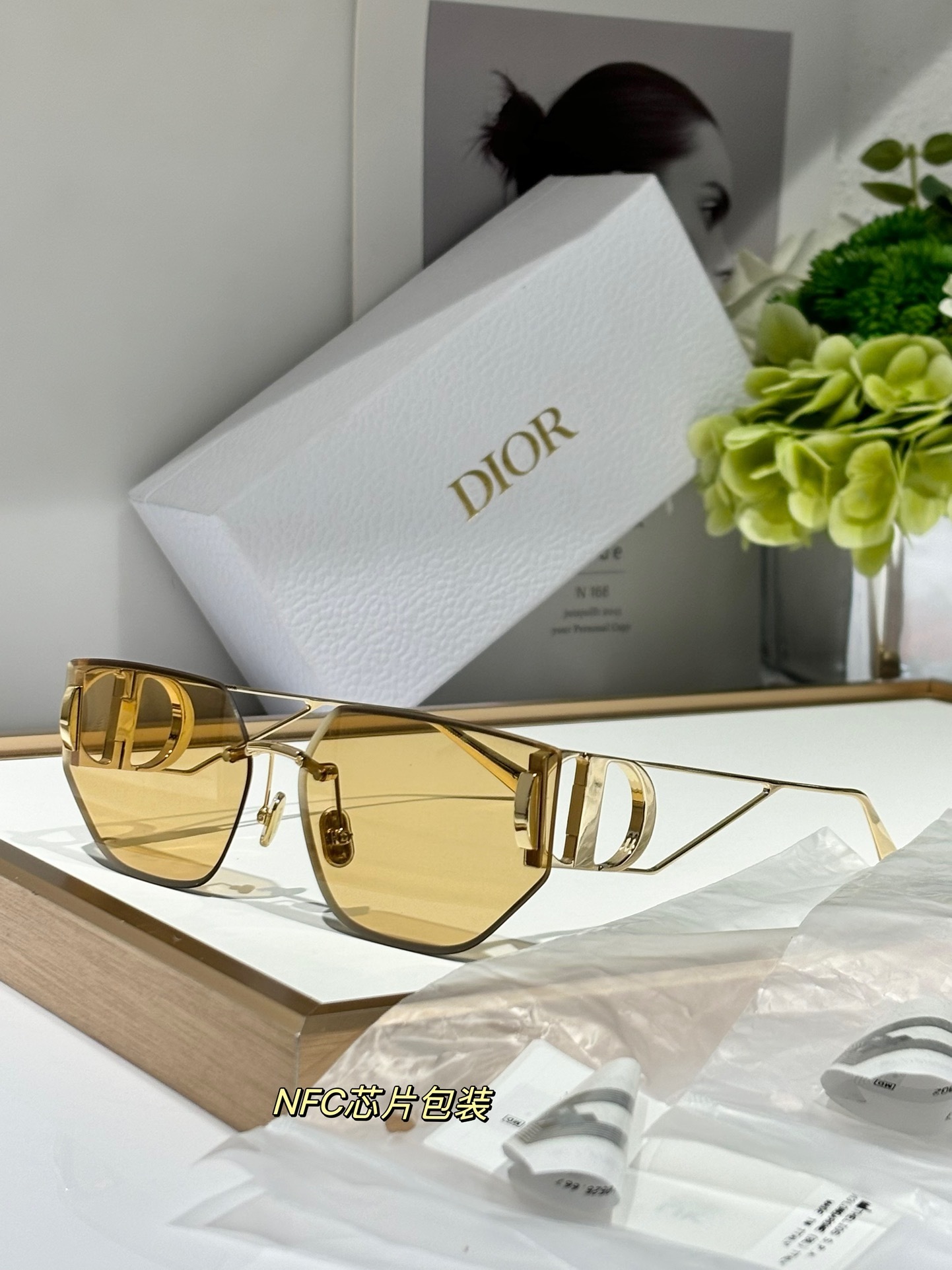 Dior Gold Octagon Sunglasses – Designer Eyewear
