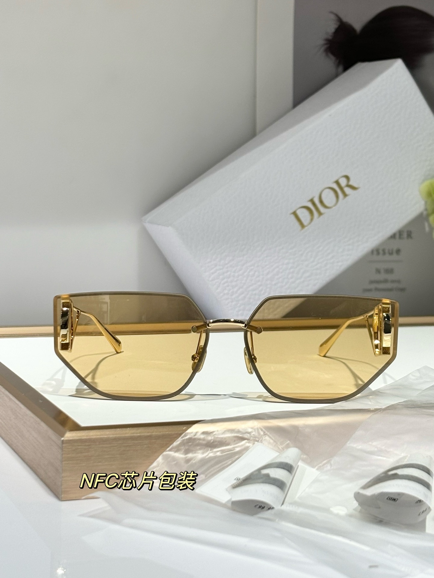 Luxury Geometric Rimless Sunglasses – Premium Designer Eyewear