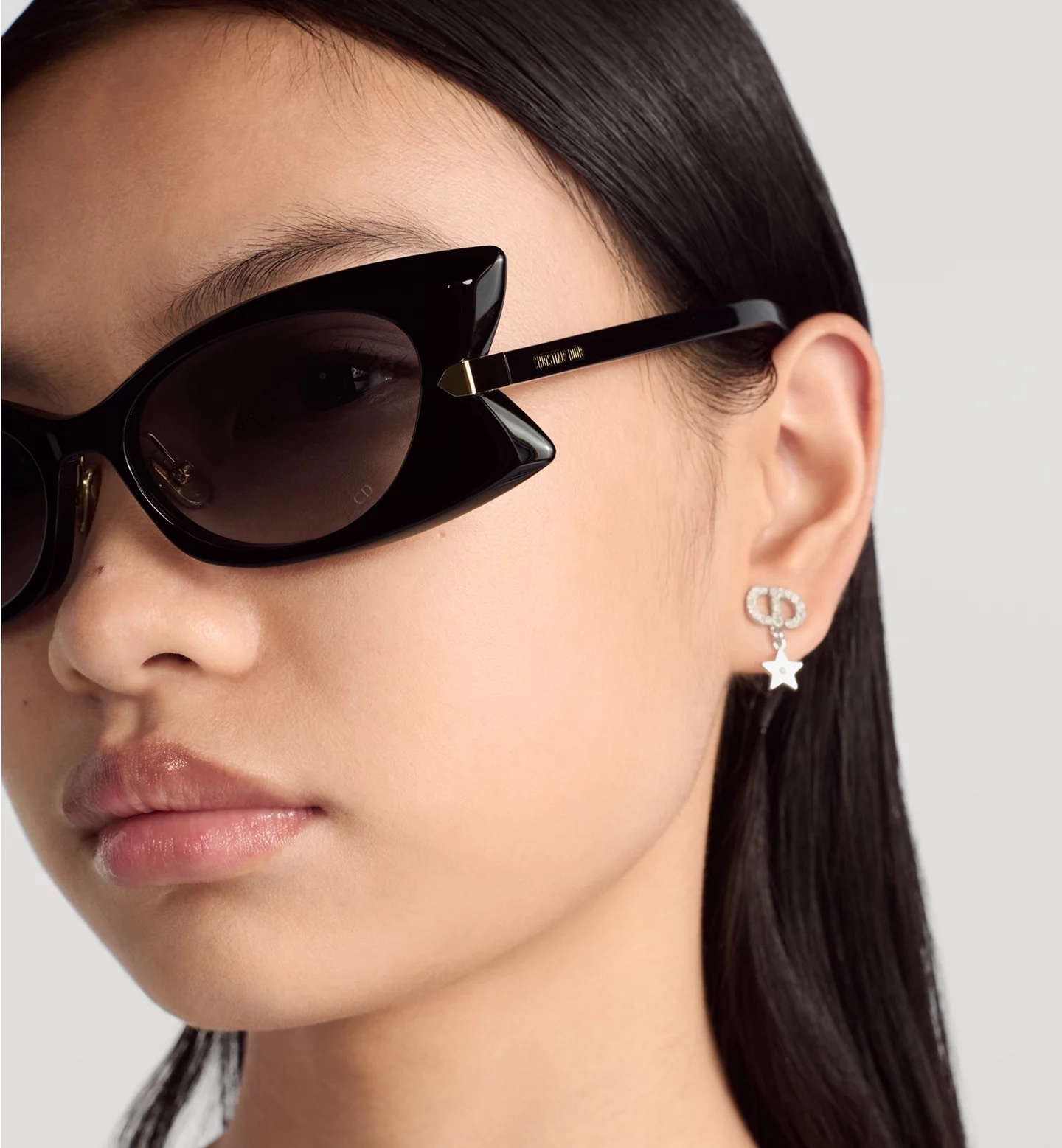 DiorButterfly S2I Black Rectangular Sunglasses for Women