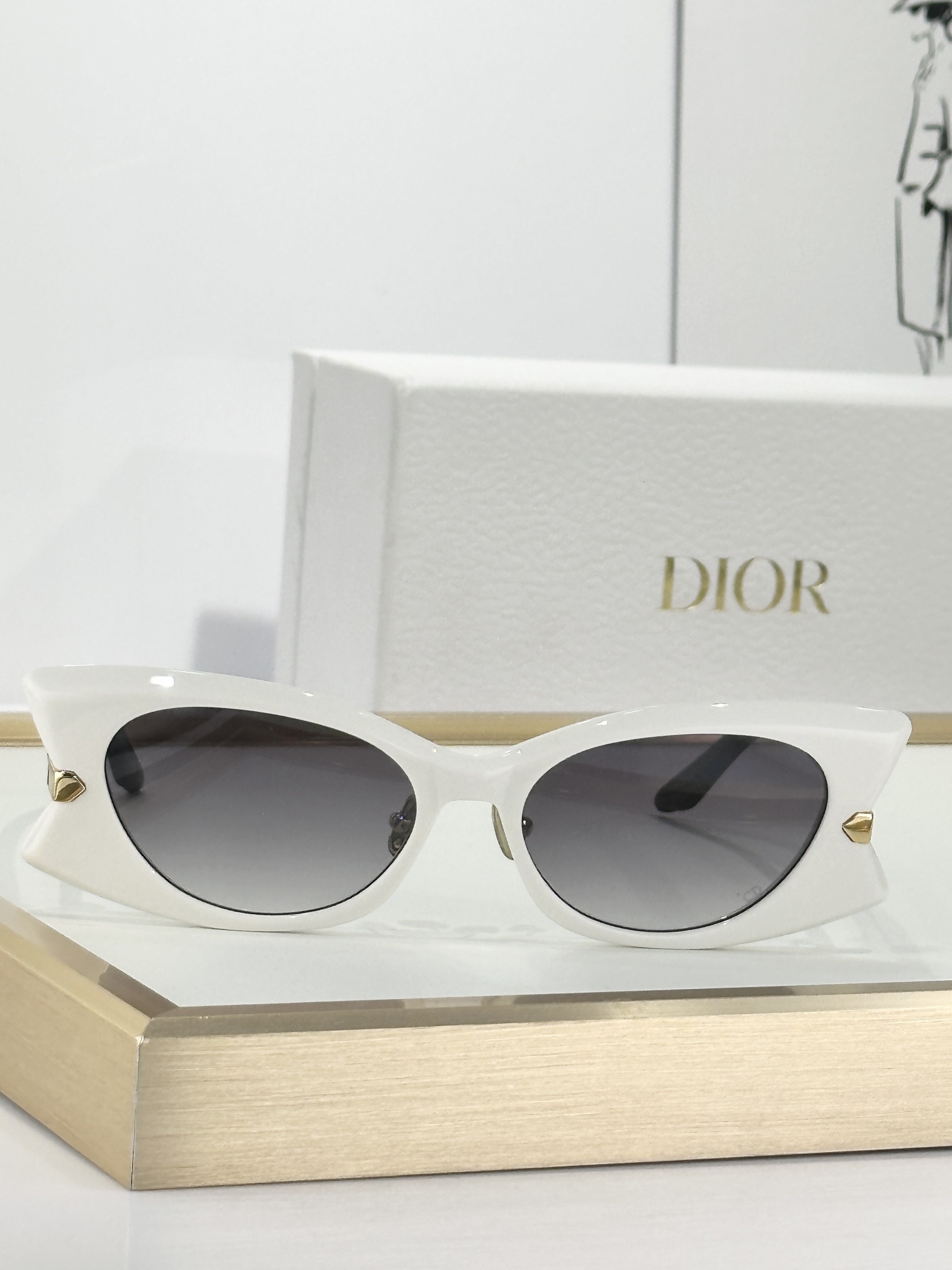 Dior Luxury Cat-Eye Sunglasses – Geometric Designer Eyewear