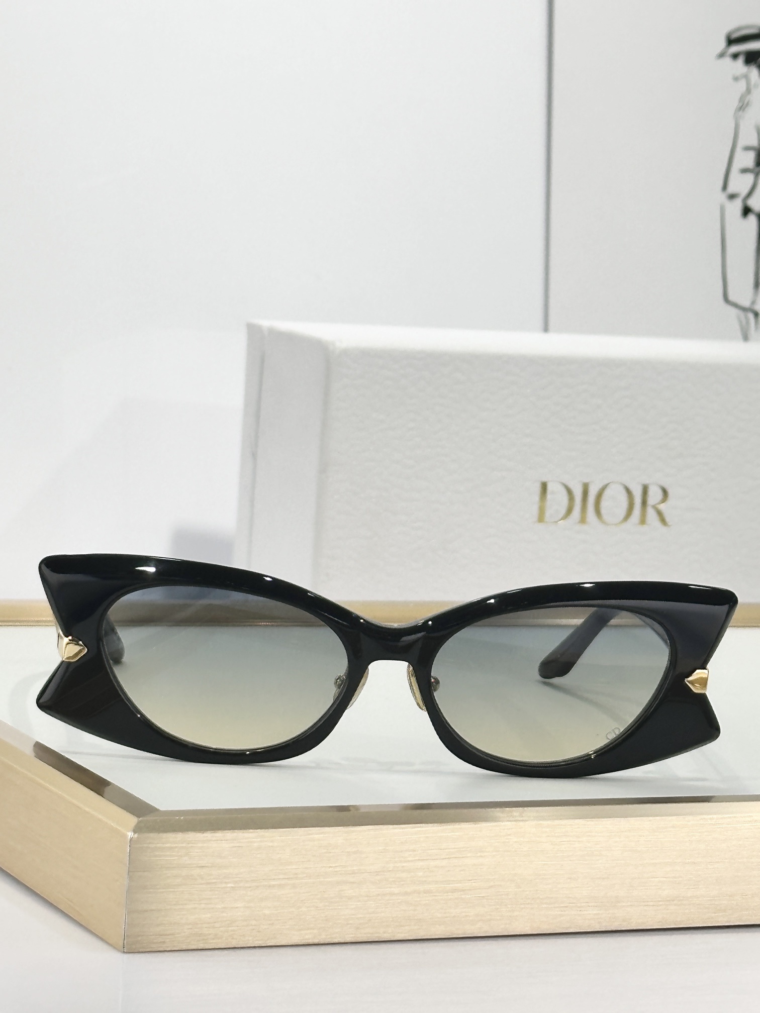 Dior Luxury Cat-Eye Sunglasses – Geometric Designer Eyewear