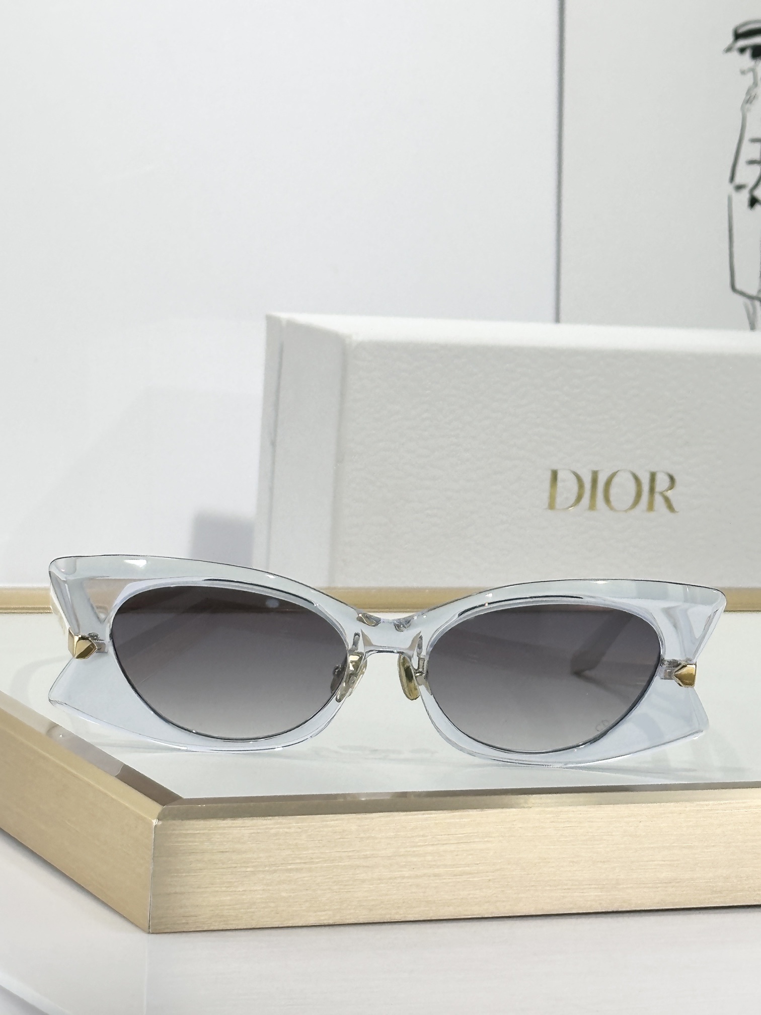 Dior Luxury Cat-Eye Sunglasses – Geometric Designer Eyewear