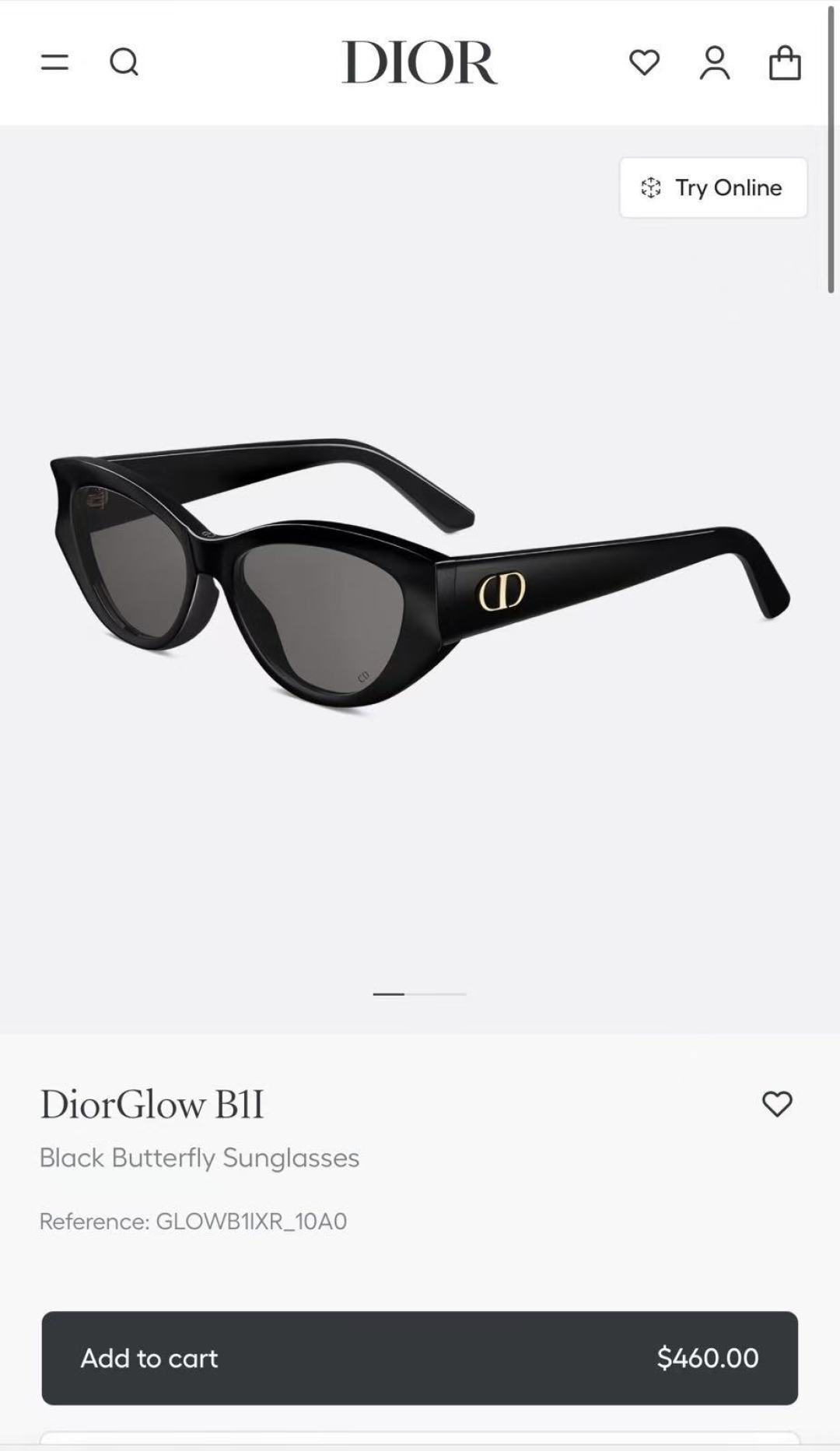 DiorGlow B1I Black Butterfly Sunglasses – Luxury Eyewear
