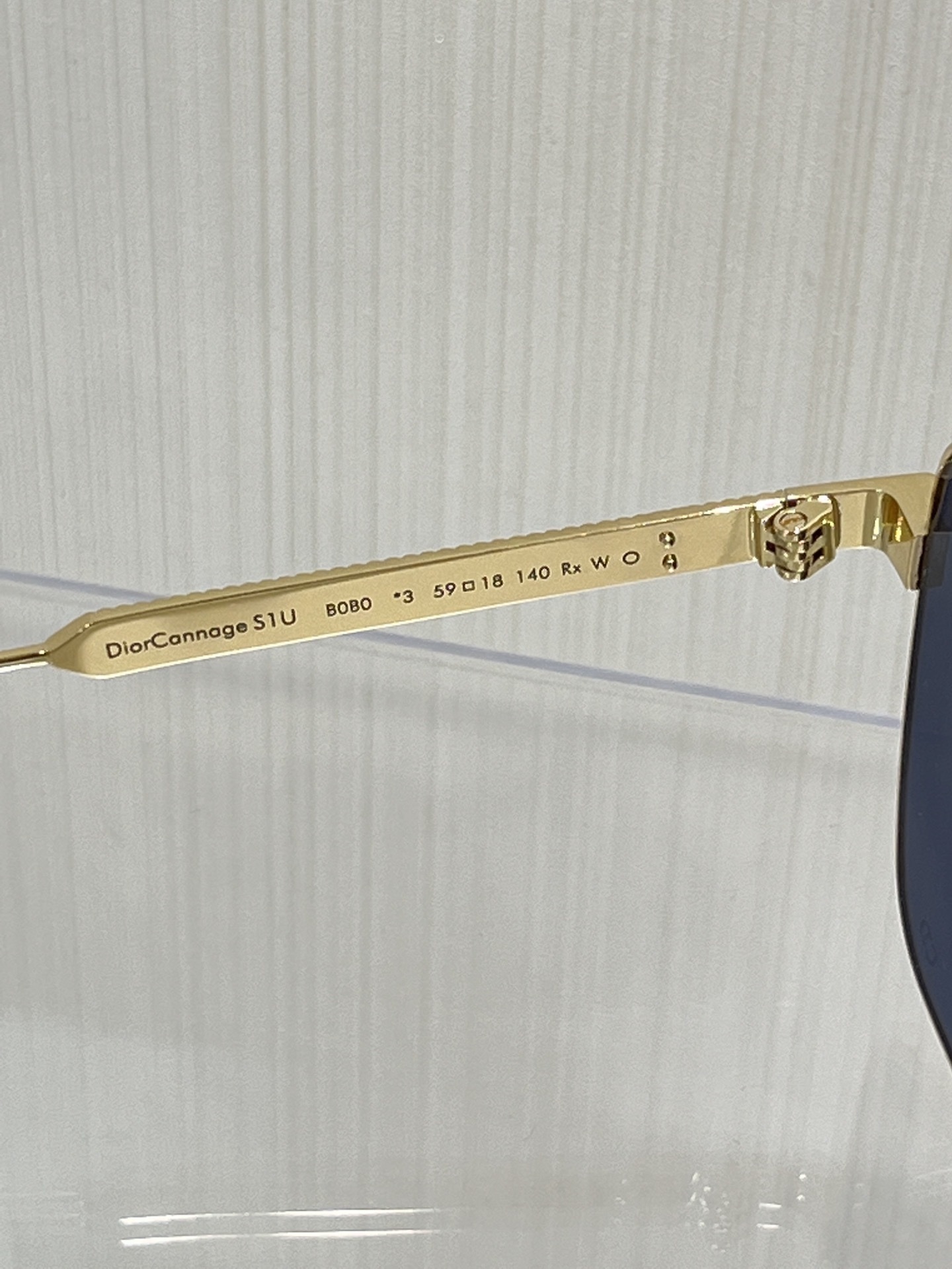 Dior DiorCannage S1U Square Sunglasses – Blue Lenses & Gold Frame