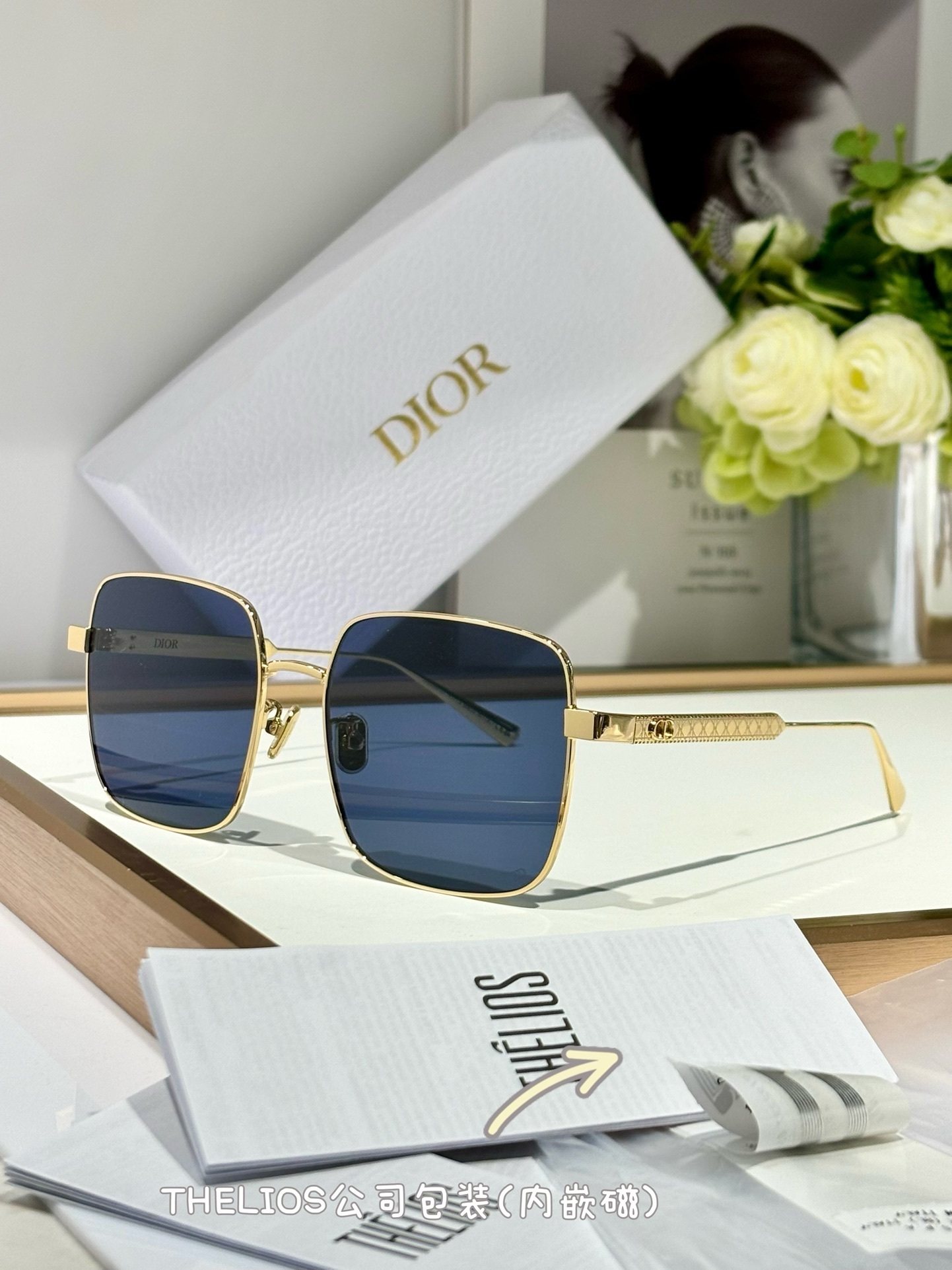 Dior Square Metal Sunglasses – Luxury Designer Eyewear