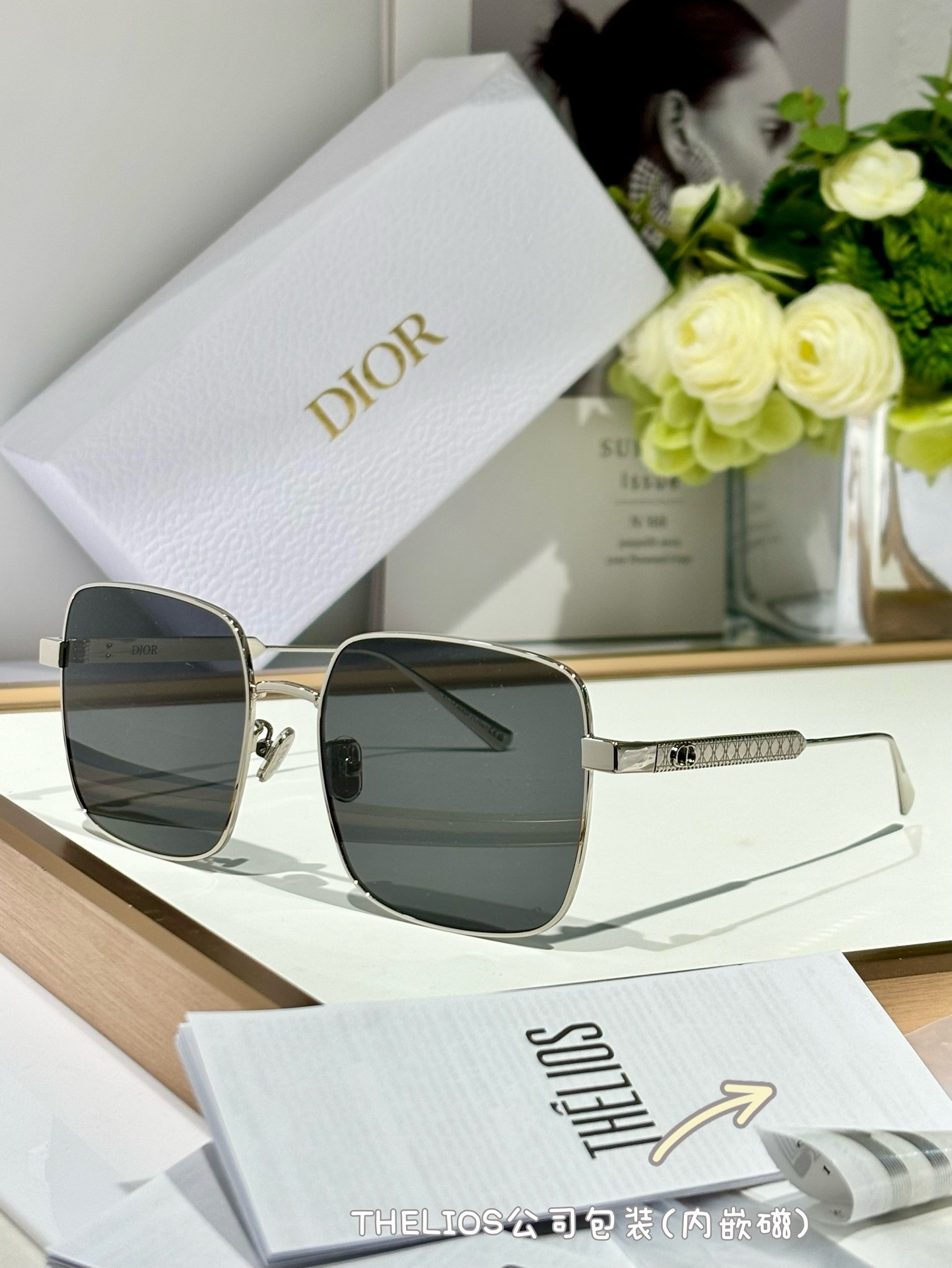 Dior Square Metal Sunglasses – Luxury Designer Eyewear