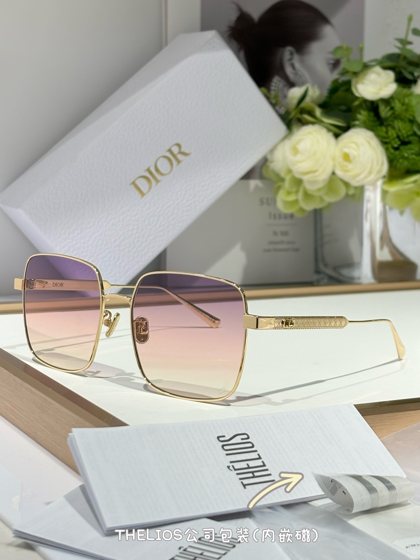 Dior Square Metal Sunglasses – Luxury Designer Eyewear