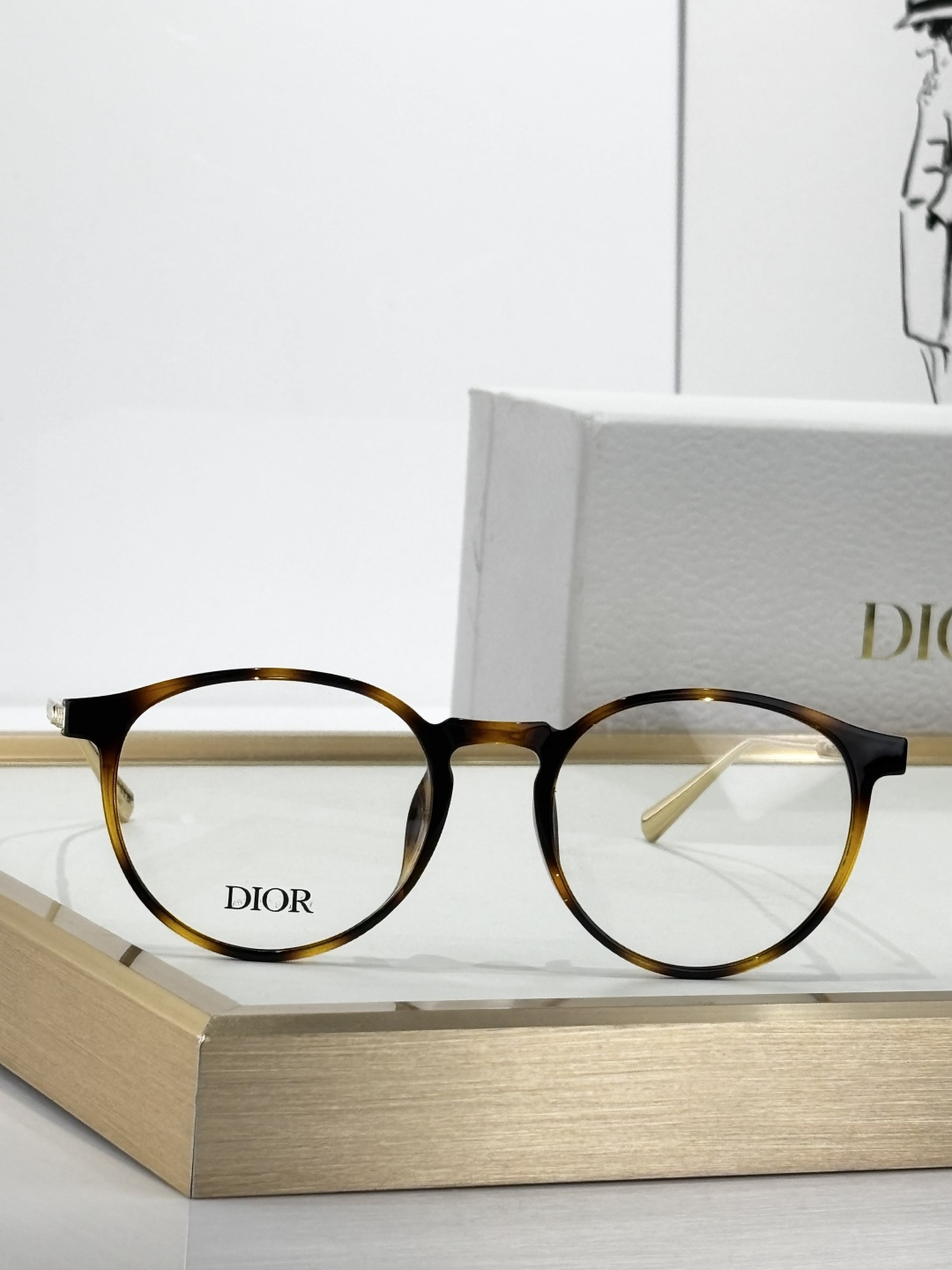 gold Dior Tortoise Round Eyeglasses – Dior Tortoise Round Eyeglasses