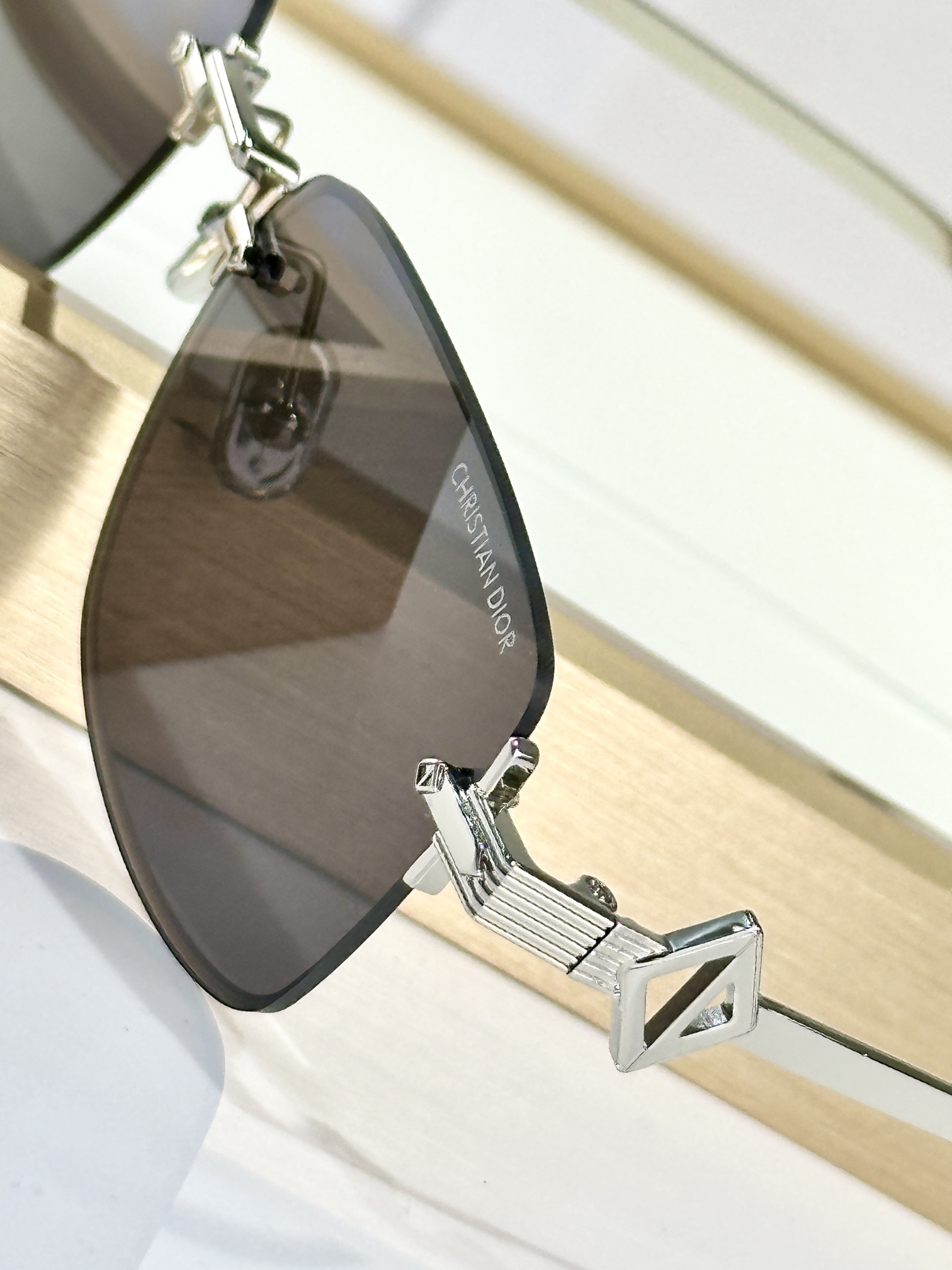 Dior CD Diamond S11U Gray Rectangular Sunglasses