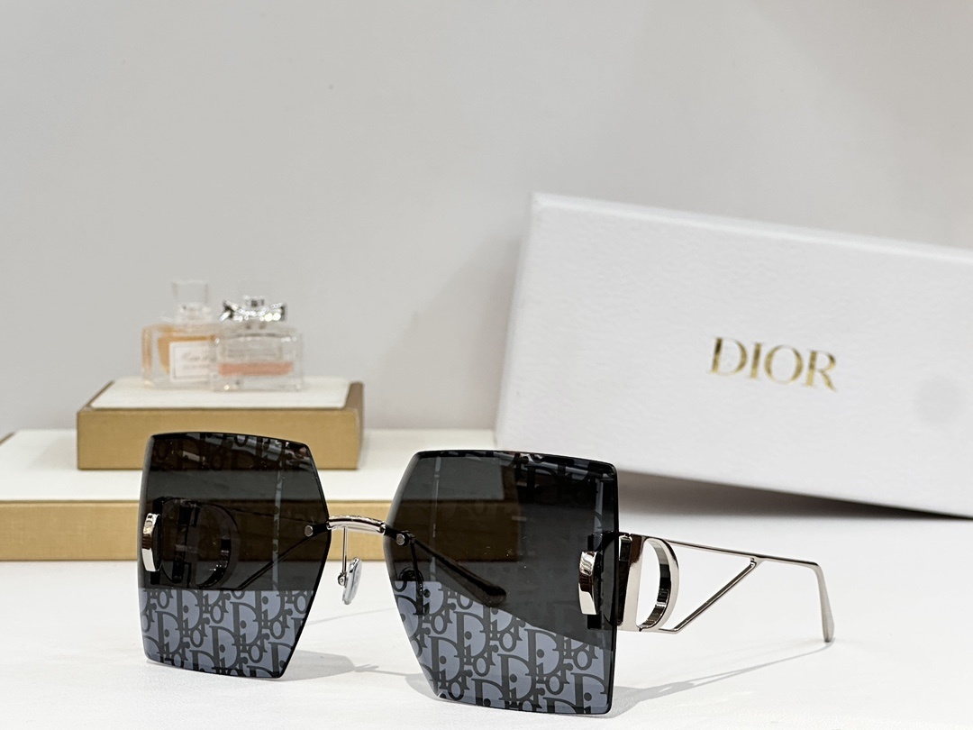 Dior Oversized Rimless Square Sunglasses – Luxury CD Logo