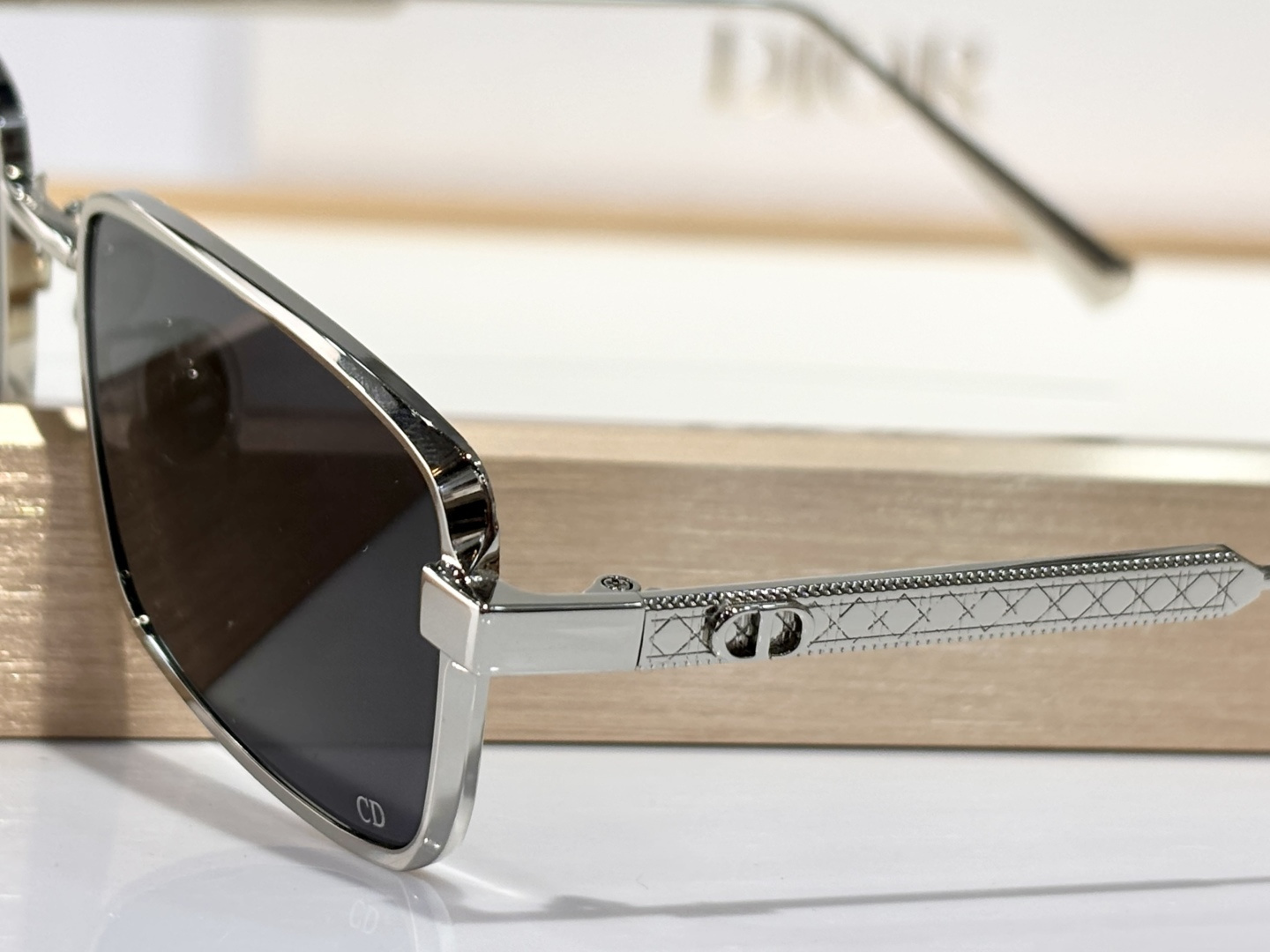 Dior Rectangular Gold-Tone Sunglasses with Gradient Lenses