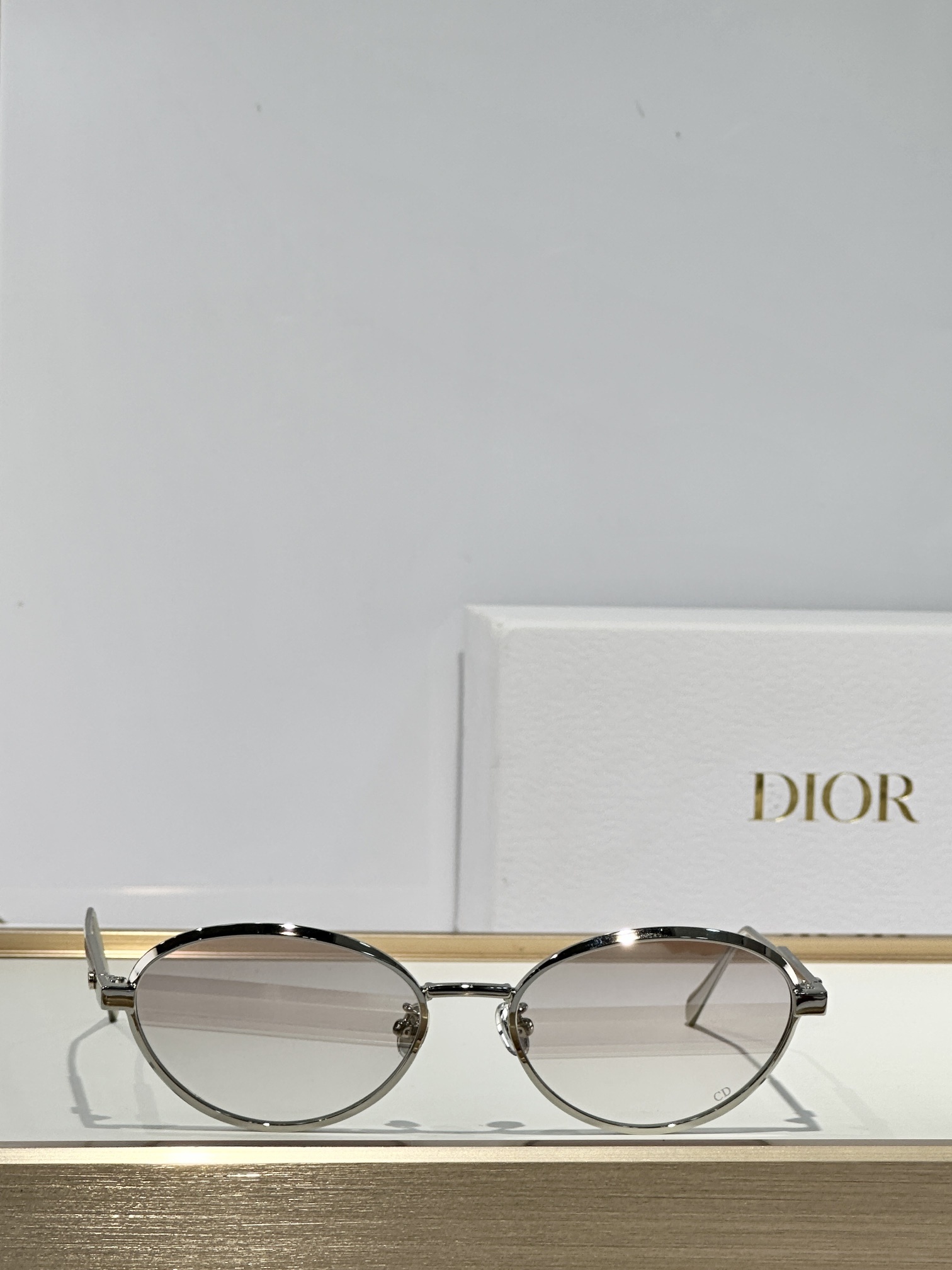 Dior DiorCannage R1U Gradient Glacier Blue Oval Sunglasses