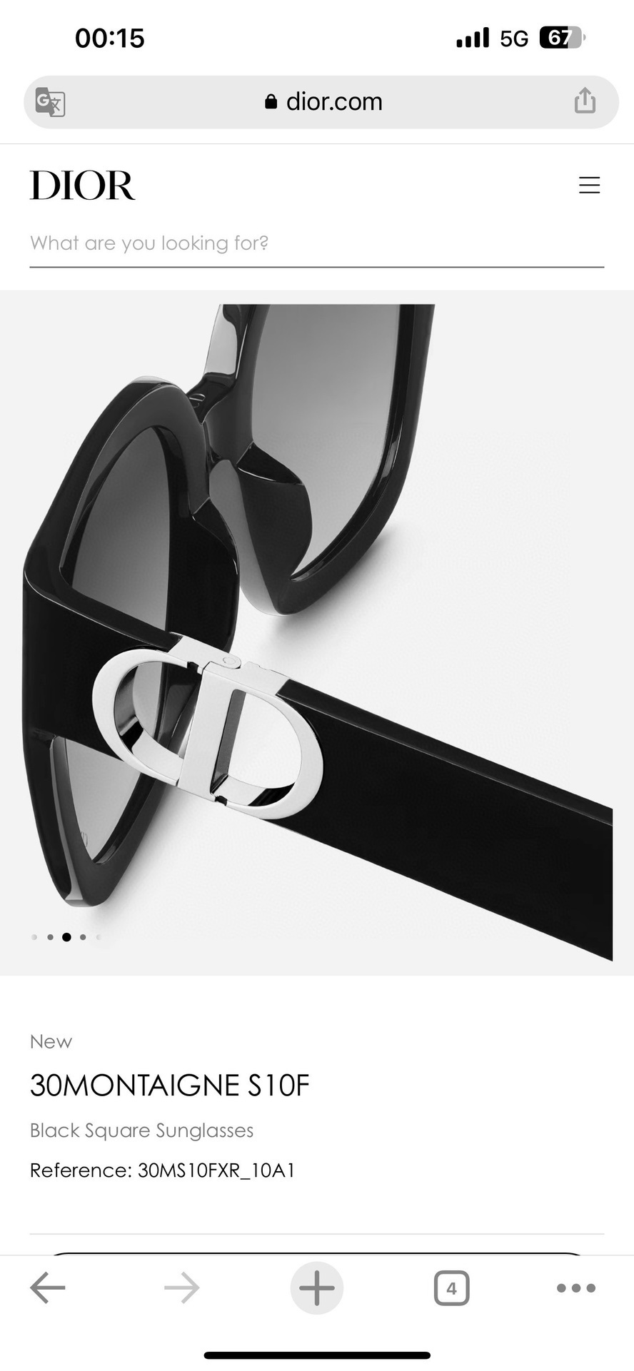 Dior 30Montaigne S8U Black Square Sunglasses – Luxury Eyewear
