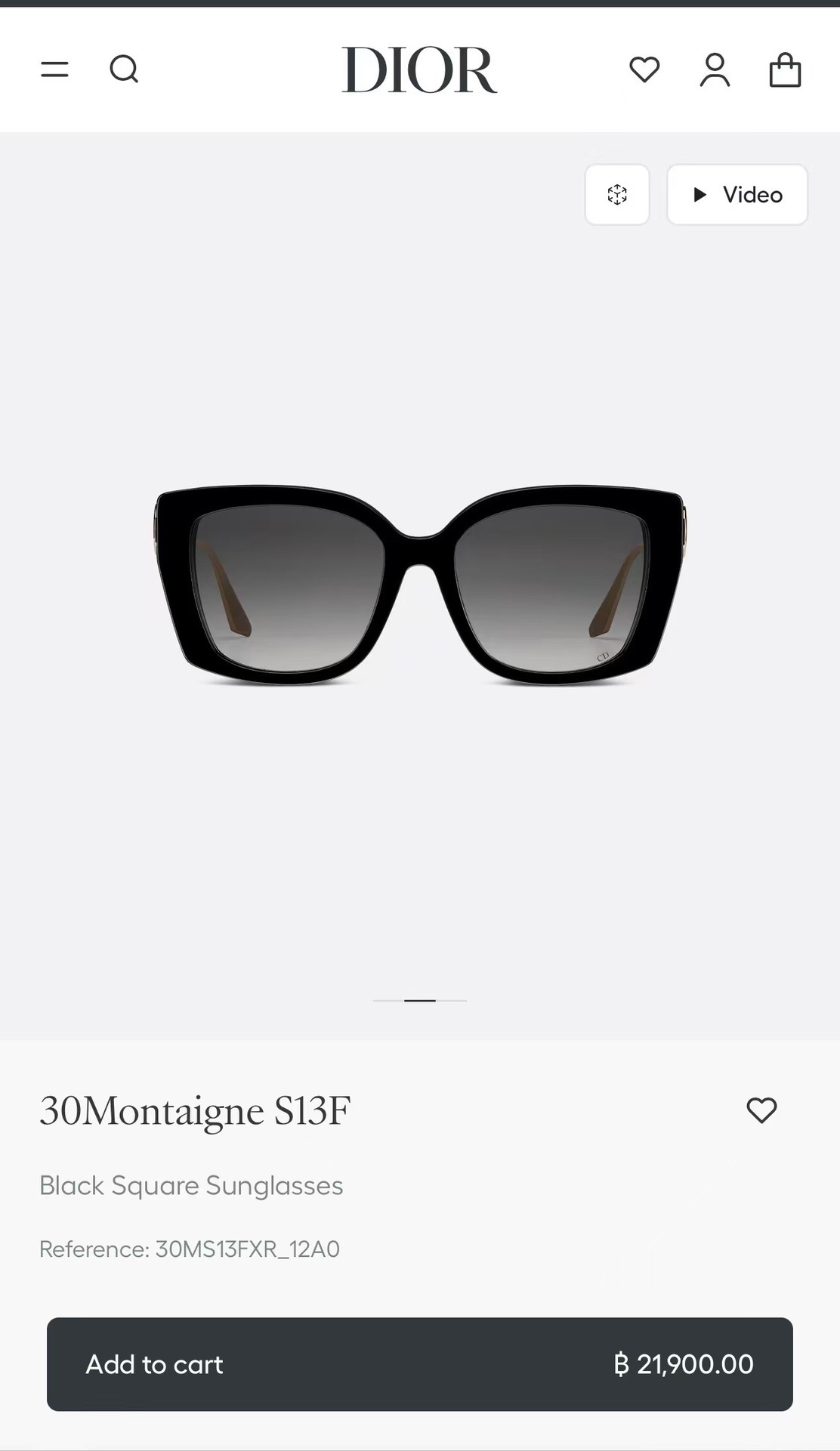 Dior 30Montaigne S13I Nude Square Sunglasses for Women