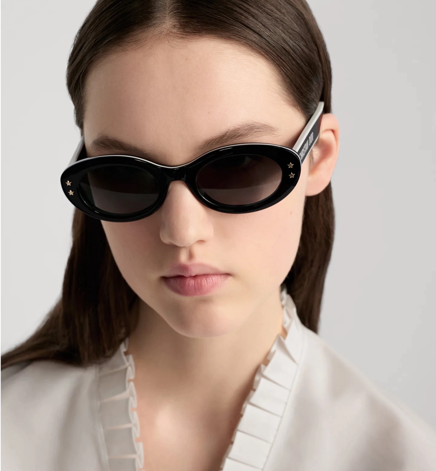 DiorPacific B4F Oval Sunglasses – Black & White Luxury Eyewear