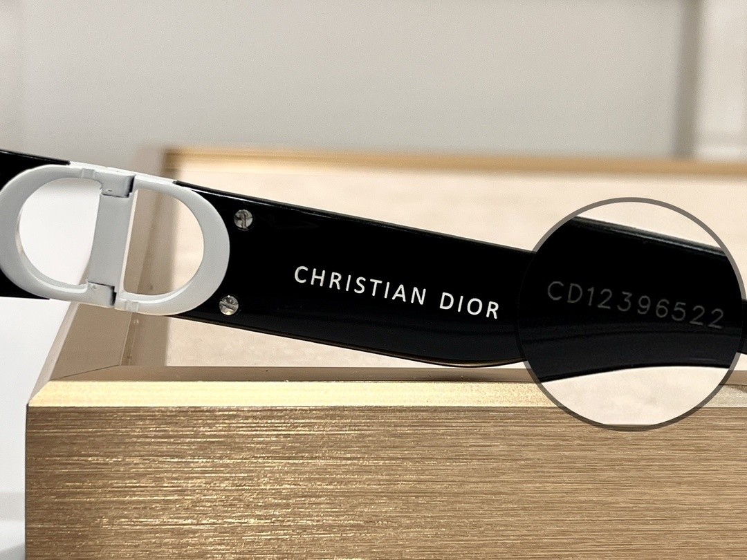 Christian Dior Black Oversized Square Sunglasses with Silver CD Logo