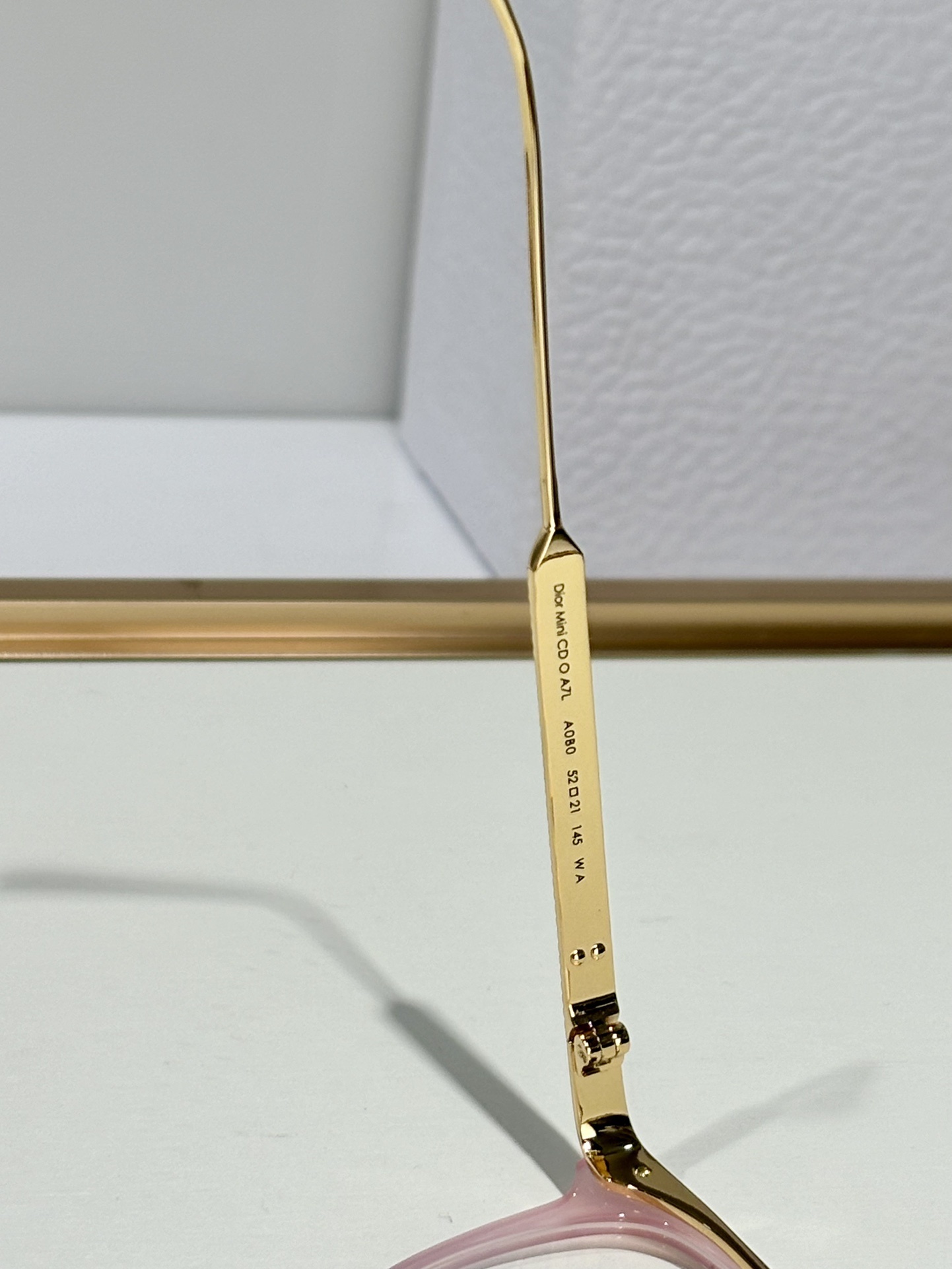 Dior Luxury Pink & Gold Square Eyeglasses for Women