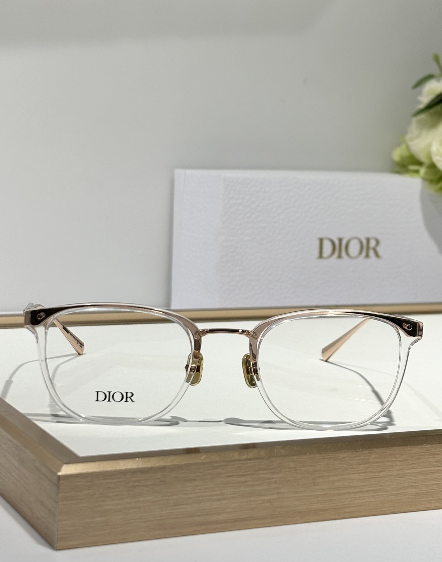 Dior Clear Acetate Glasses – Dior Clear Acetate Optical Glasses – Rose