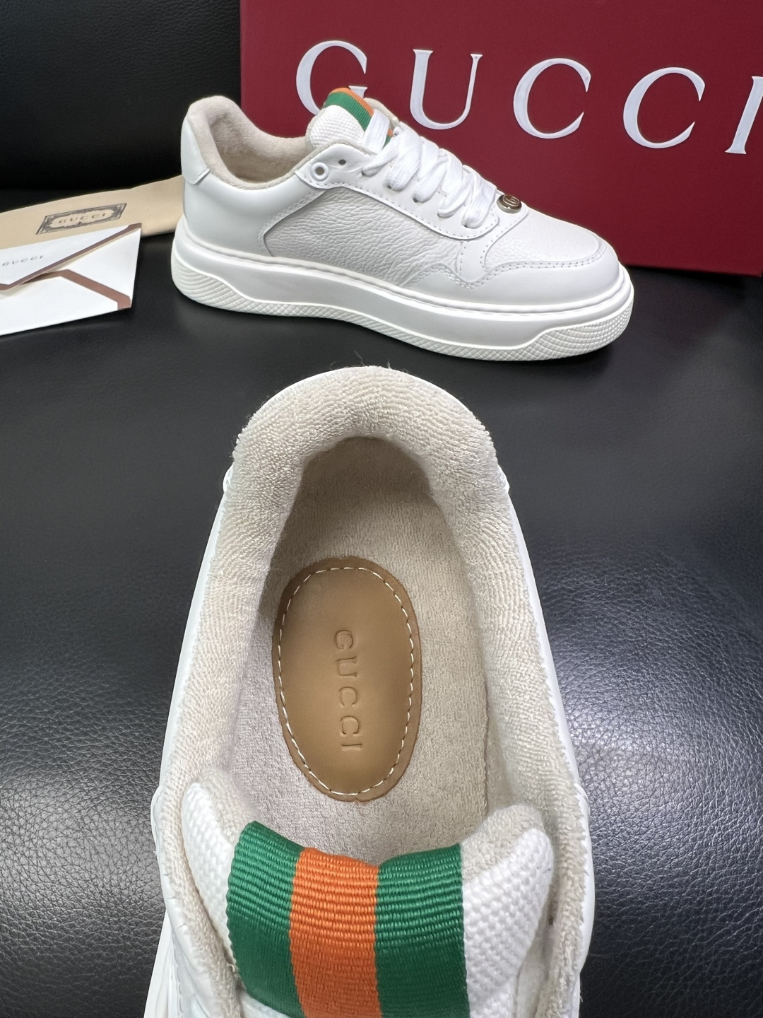 Gucci Men’s Interlocking G White Leather Sneakers