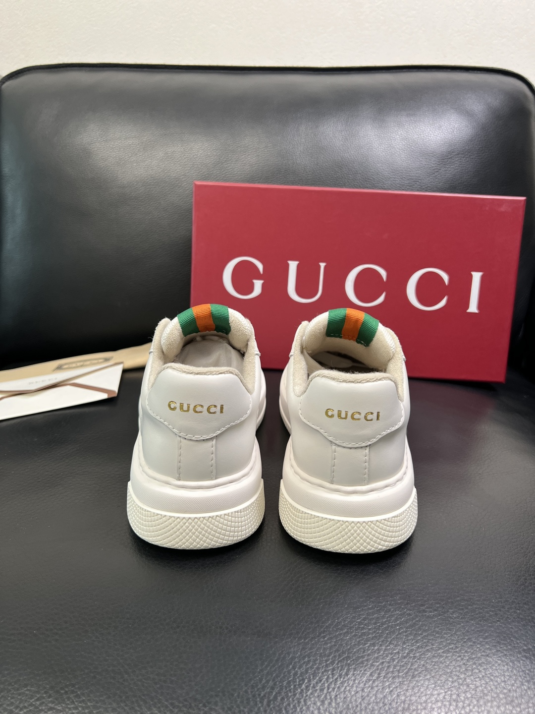 Gucci Men’s Interlocking G White Leather Sneakers