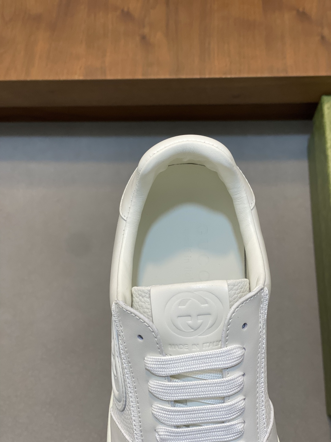 Gucci Men’s Interlocking G White Leather Sneakers