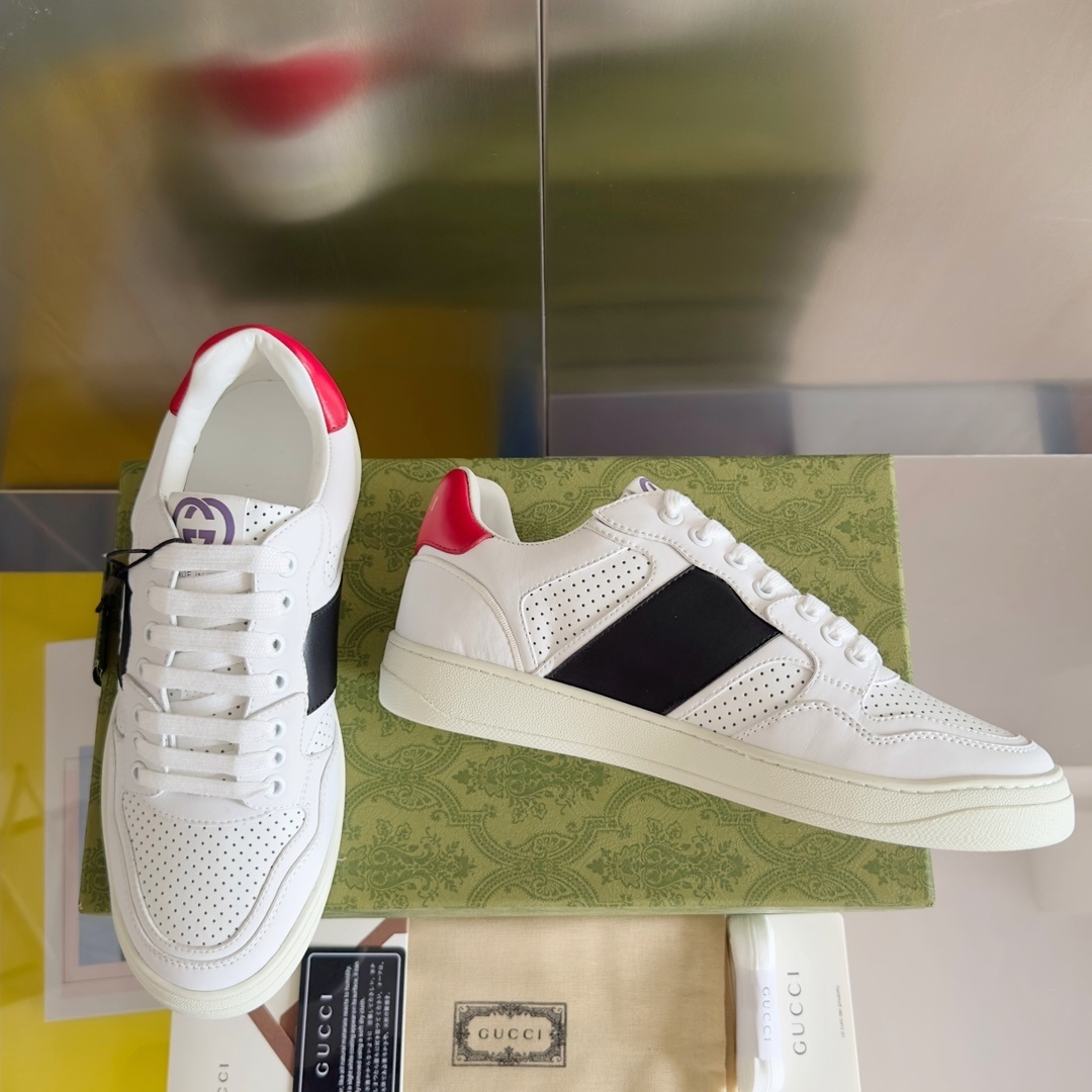 Gucci Men’s Interlocking G White Leather Sneakers