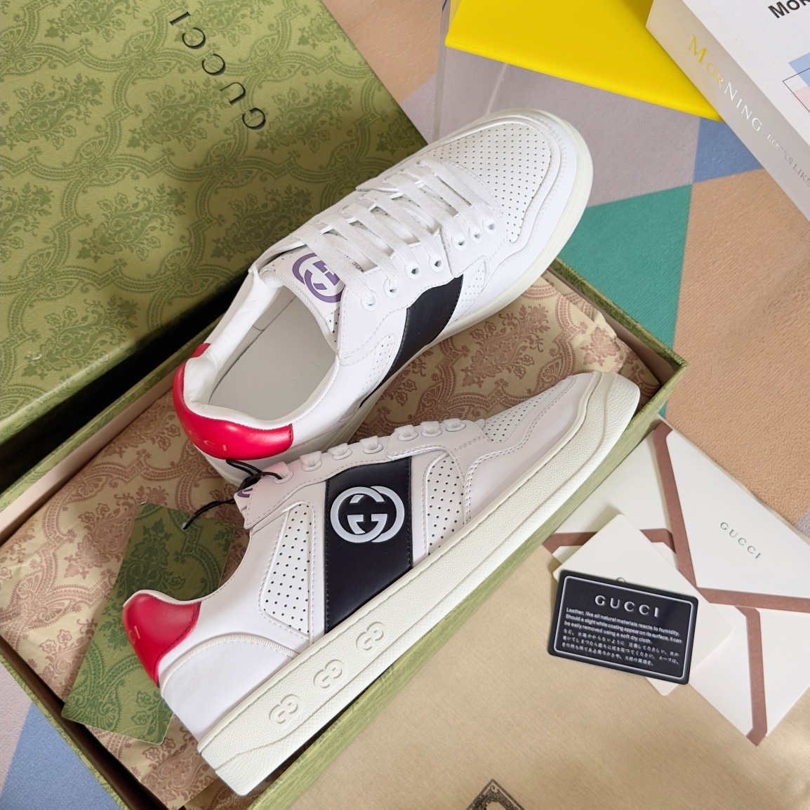 Gucci Men’s Interlocking G White Leather Sneakers