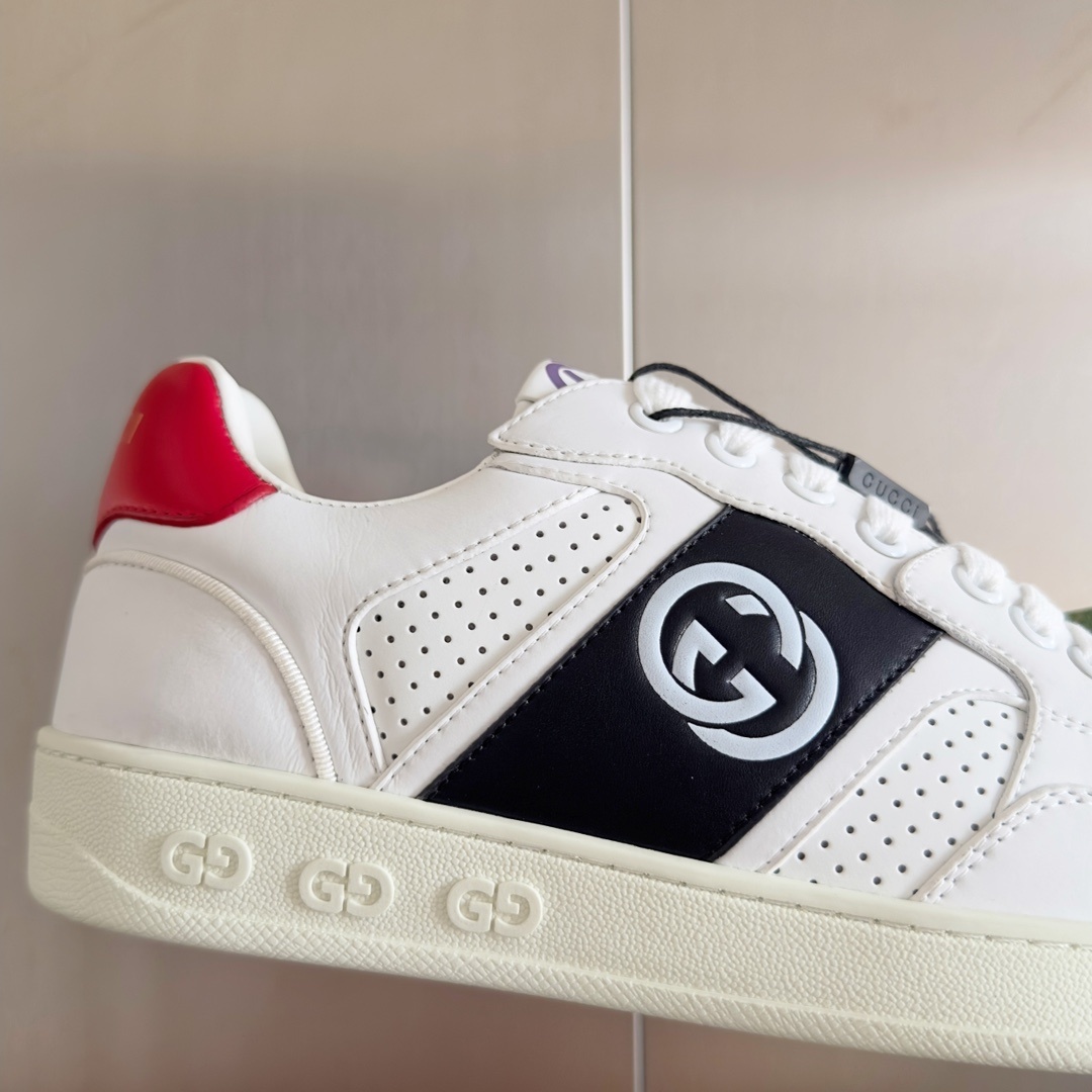 Gucci Men’s Interlocking G White Leather Sneakers