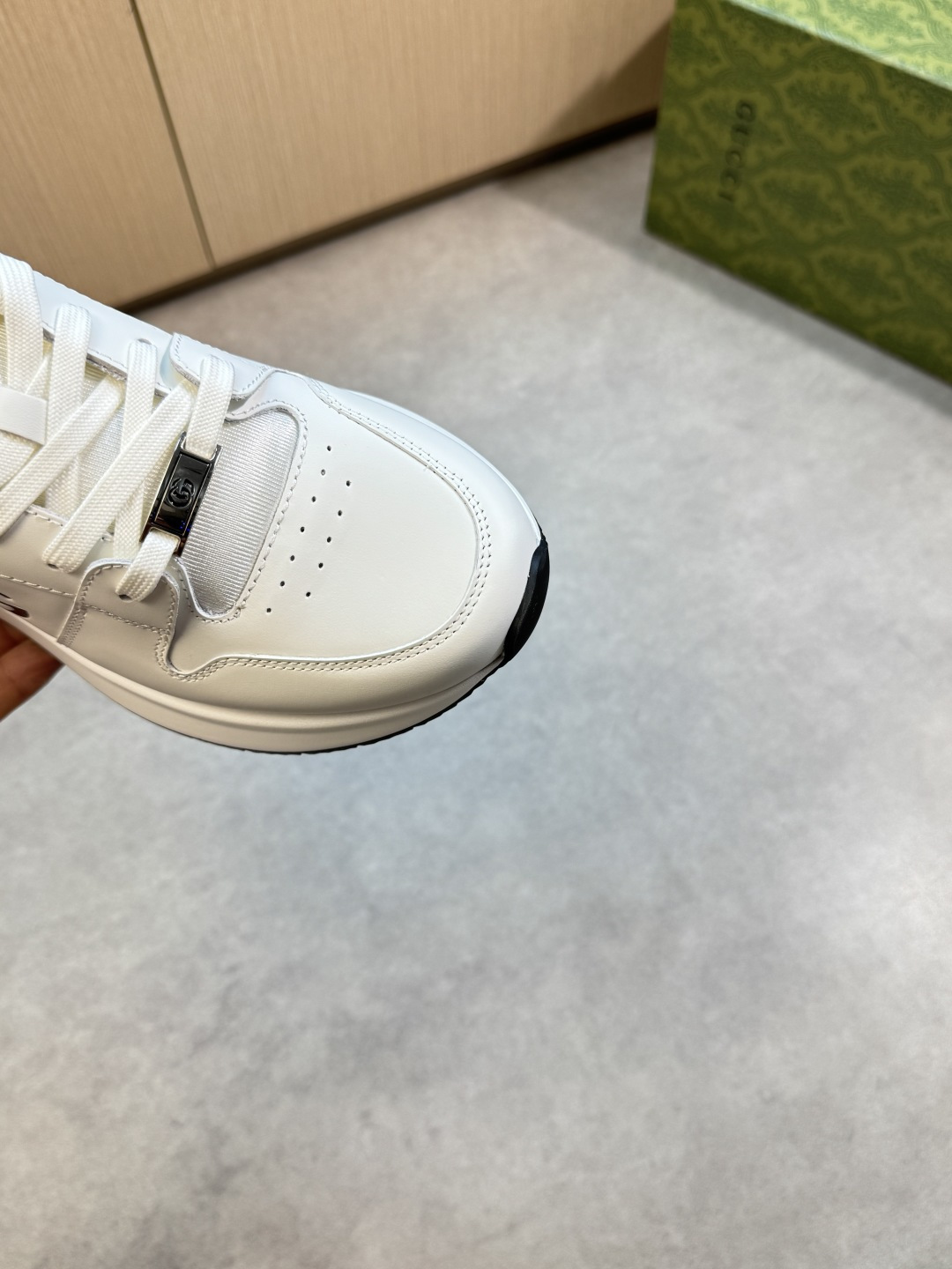 Gucci Men’s Interlocking G White Leather Sneakers
