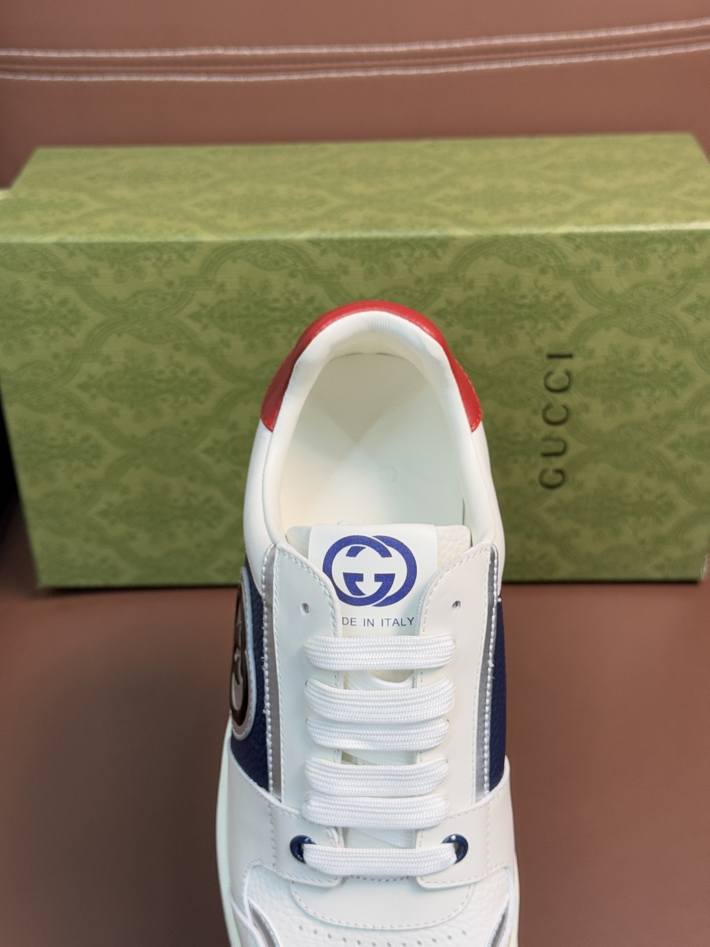 Gucci Men’s Interlocking G White Leather Sneakers