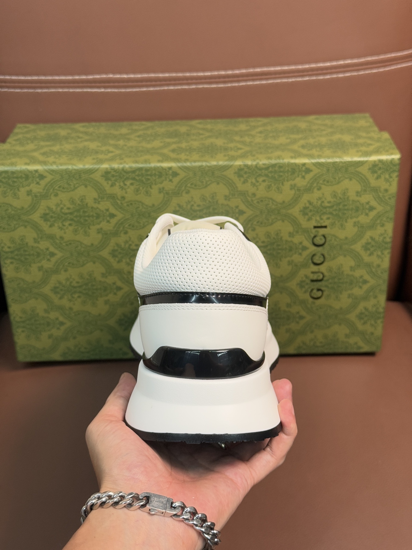 Gucci Men’s Interlocking G White Leather Sneakers