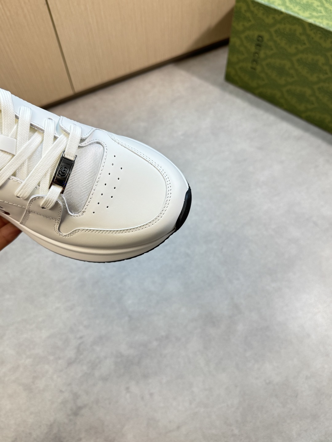 Gucci Men’s Interlocking G White Leather Sneakers