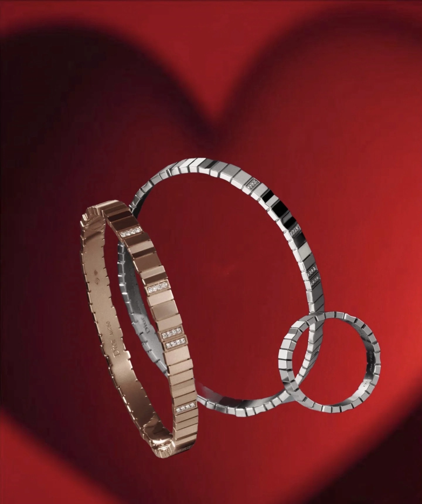 Dior Rose Gold Diamond Link Bracelet
