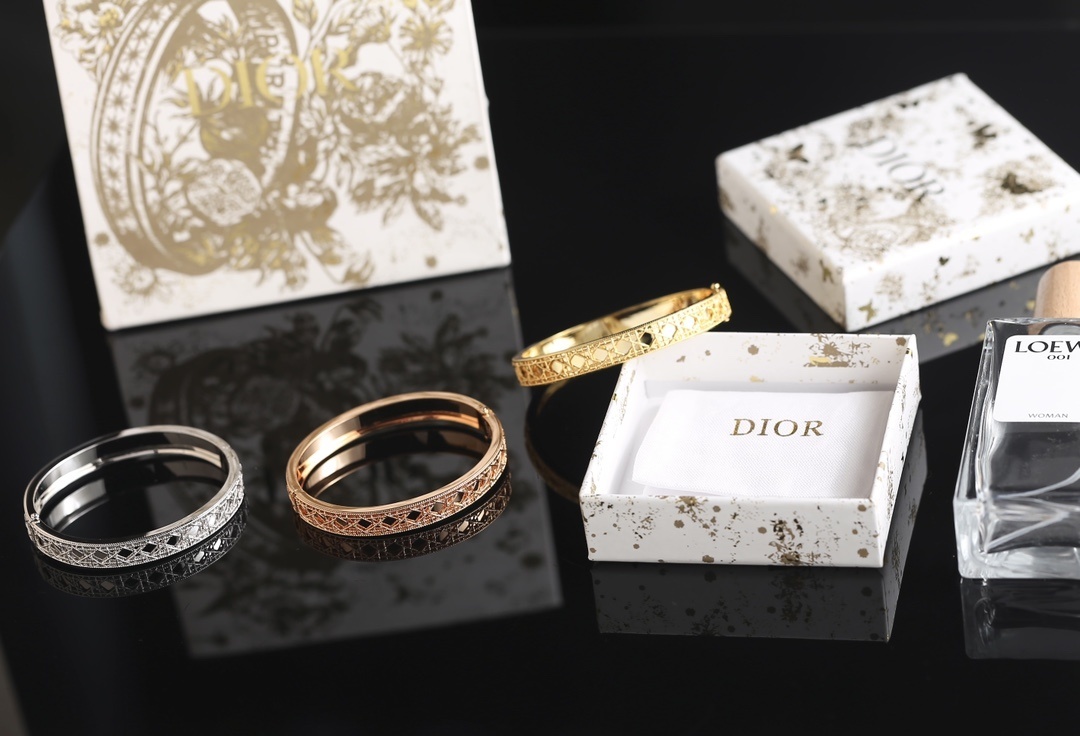 Dior Bangle Set Gold Silver Rose - Dior Bangle Set - Gold, Silver &