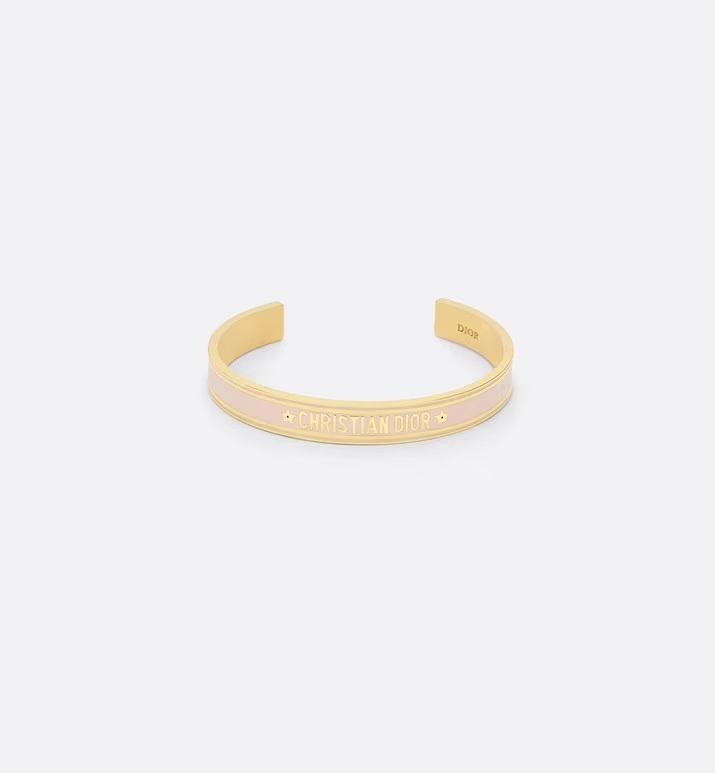enamel Dior Gold Green Bangle - Dior Gold & Green Enamel Bangle