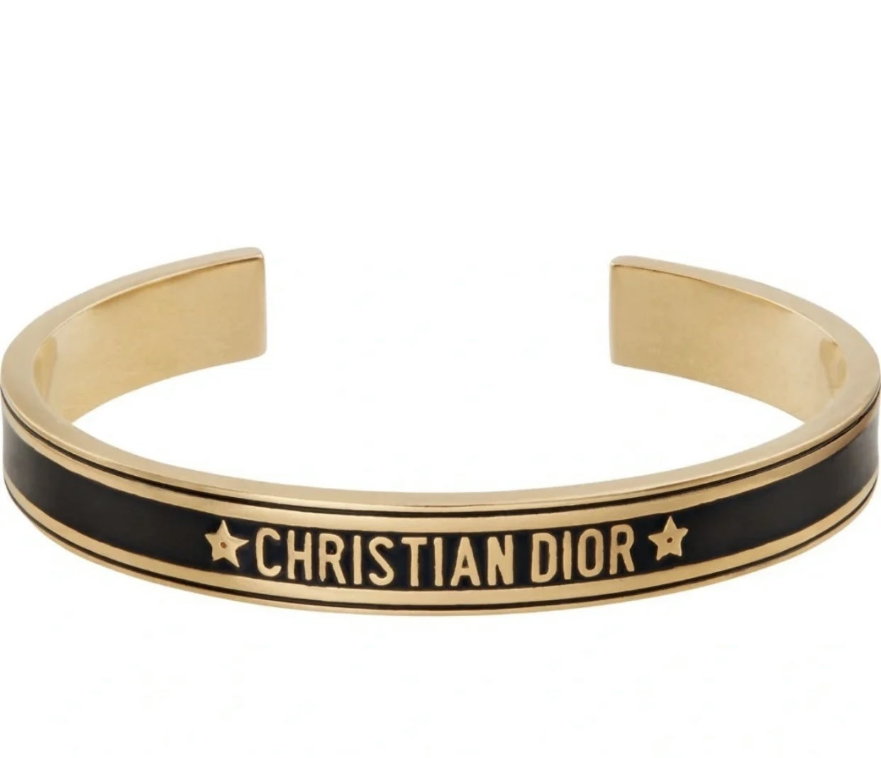 Dior Gold Black Cuff Bracelet - Dior Gold & Black Cuff Bracelet