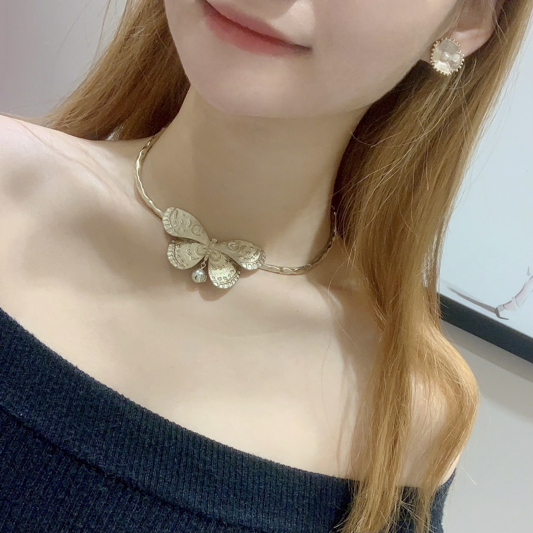 Dior Metamorphose Butterfly Choker – Gold-Finish Metal