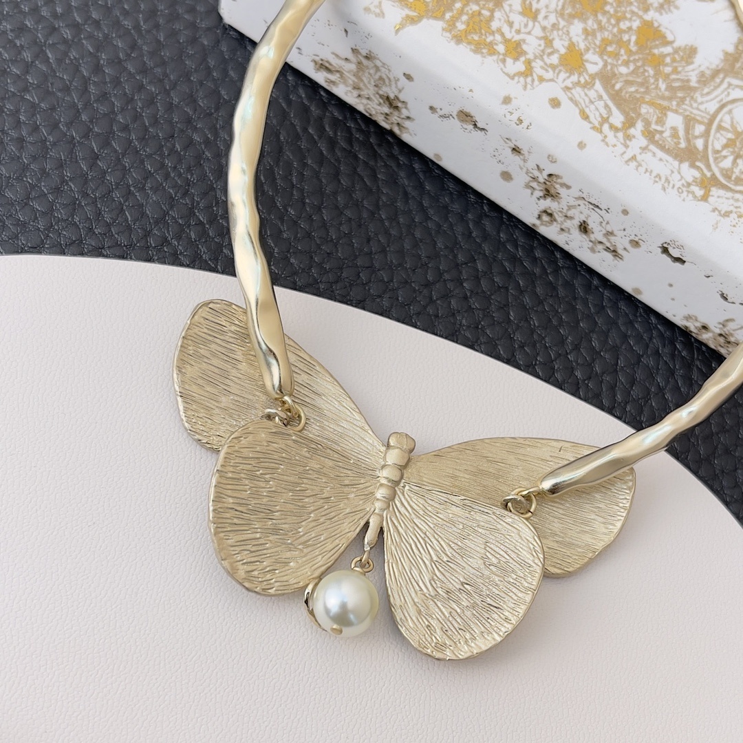 Dior Metamorphose Butterfly Choker – Gold-Finish Metal
