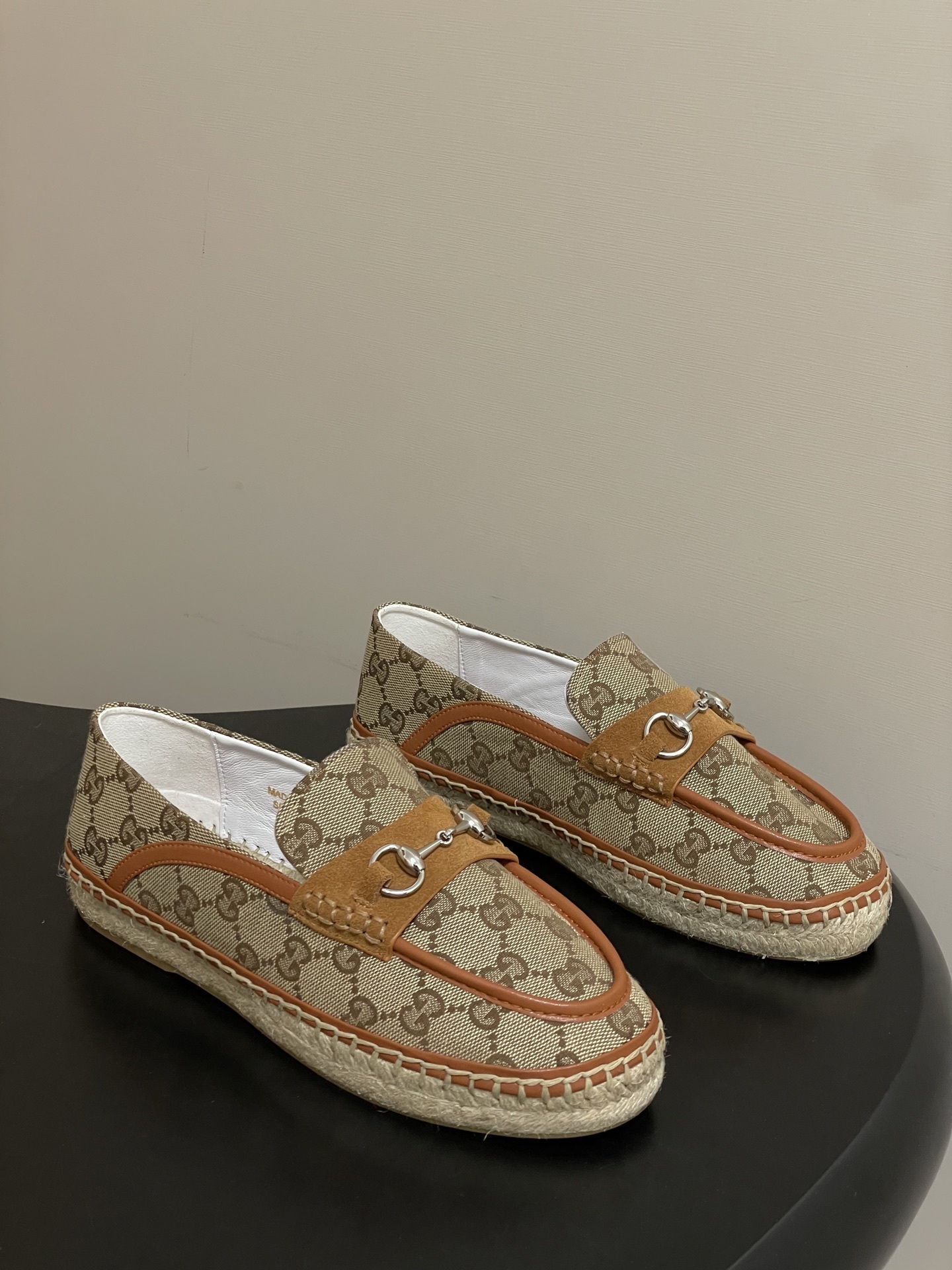 Gucci GG Canvas Espadrille Loafers