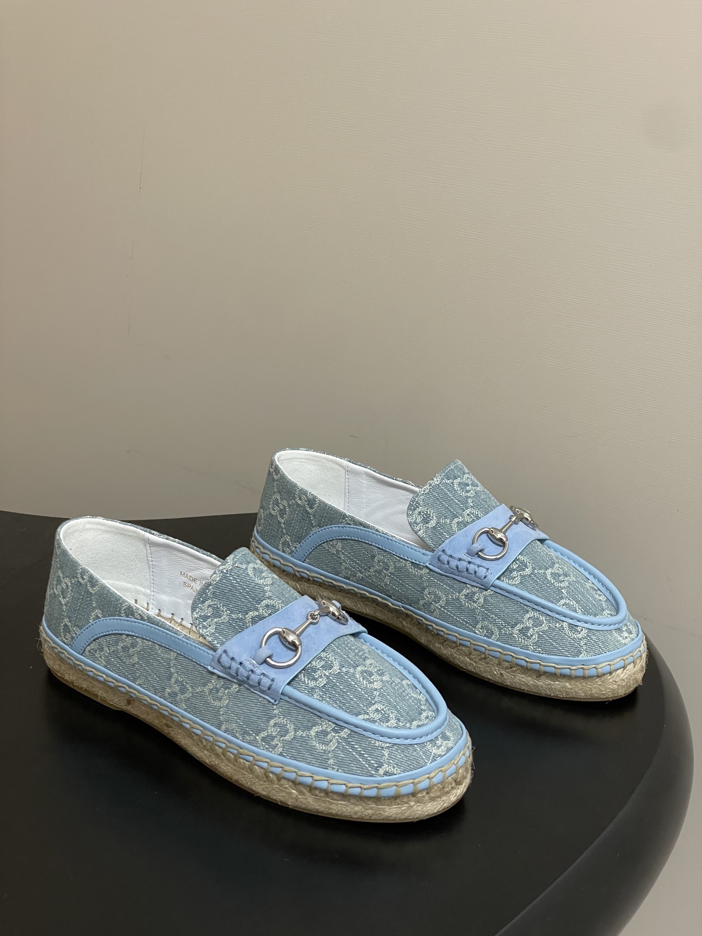 Gucci Blue GG Espadrille Loafers women
