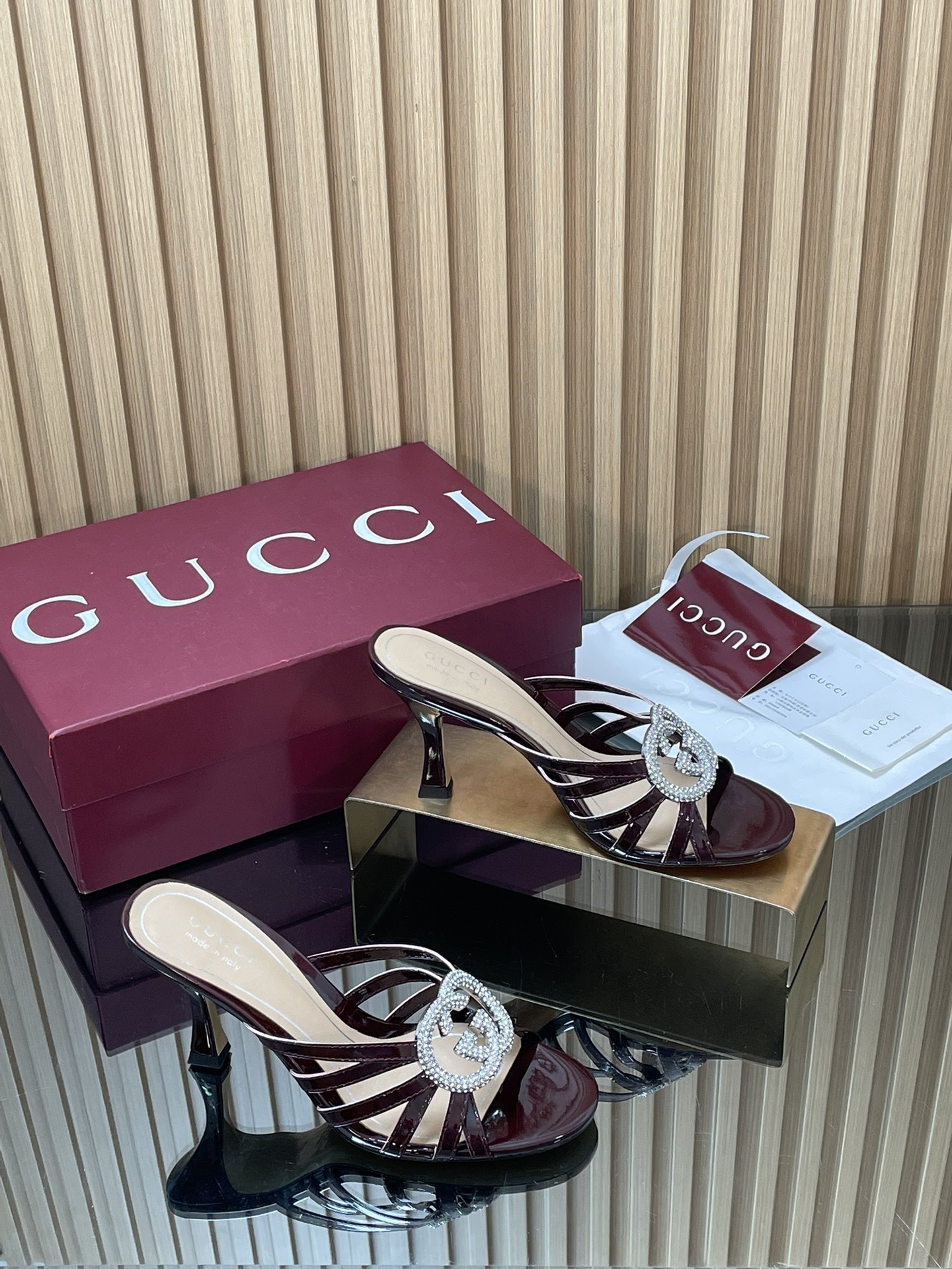 Gucci Burgundy Patent Heels - Gucci Burgundy Patent Leather Heels